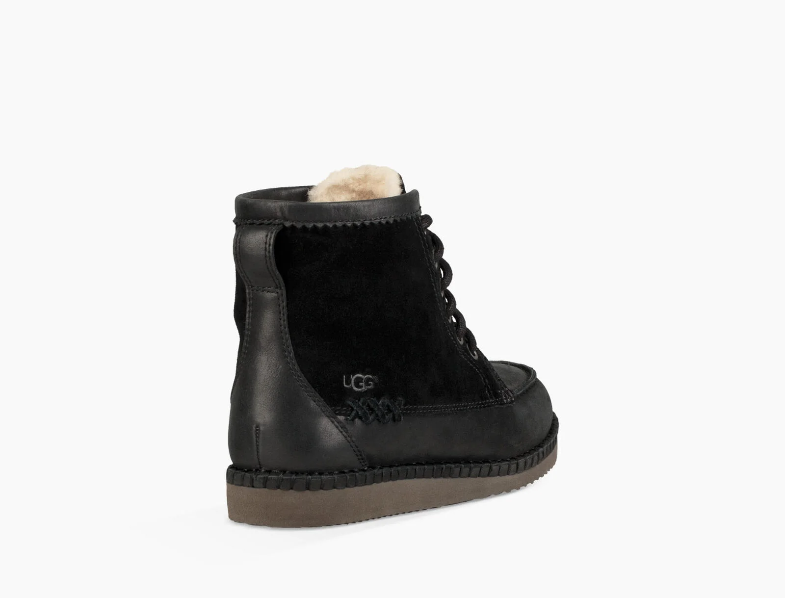UGG Quinlin lace up Schnürrschuh mit flaschigem Lamm Futter - schwarz