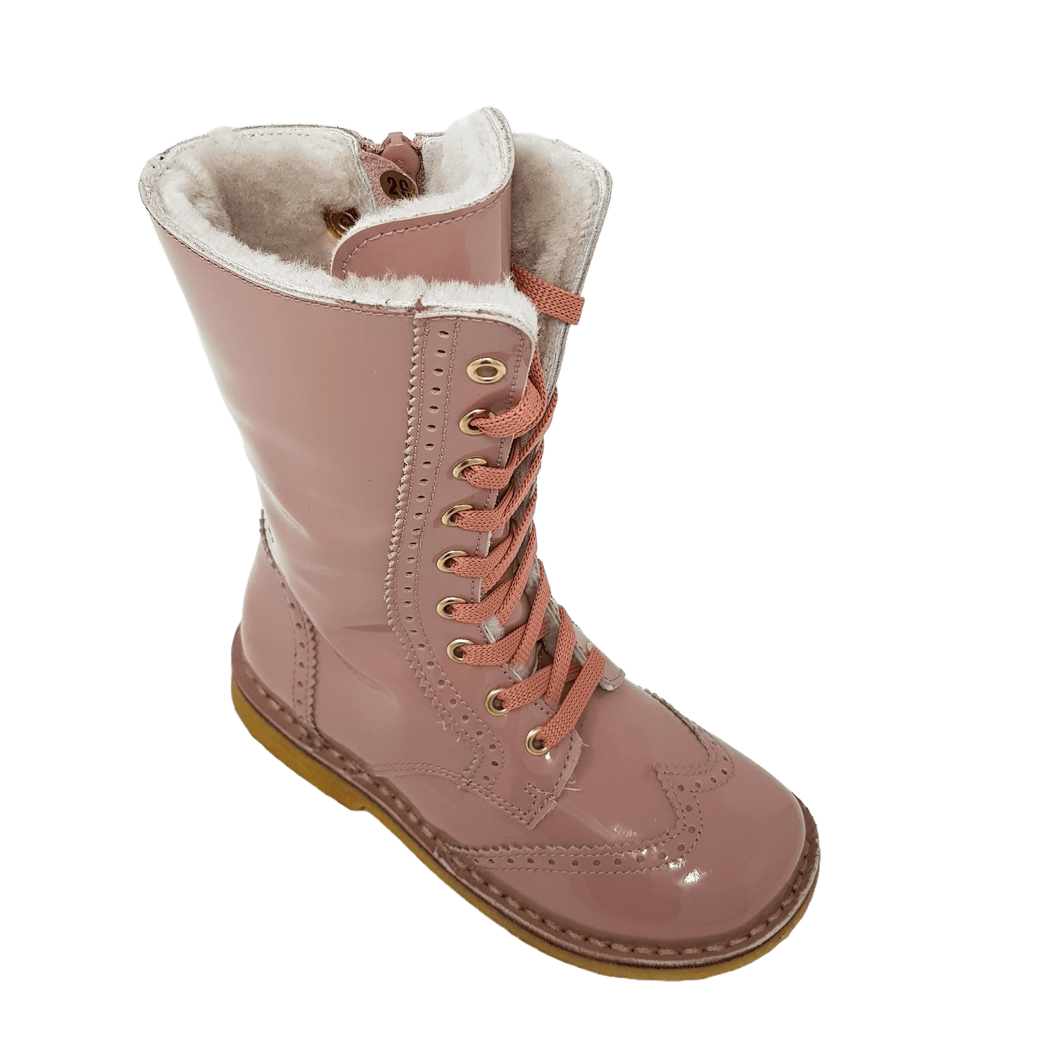 Zecchino d´Oro A06-660 Mädchen Lack Schnürstiefel Budapester