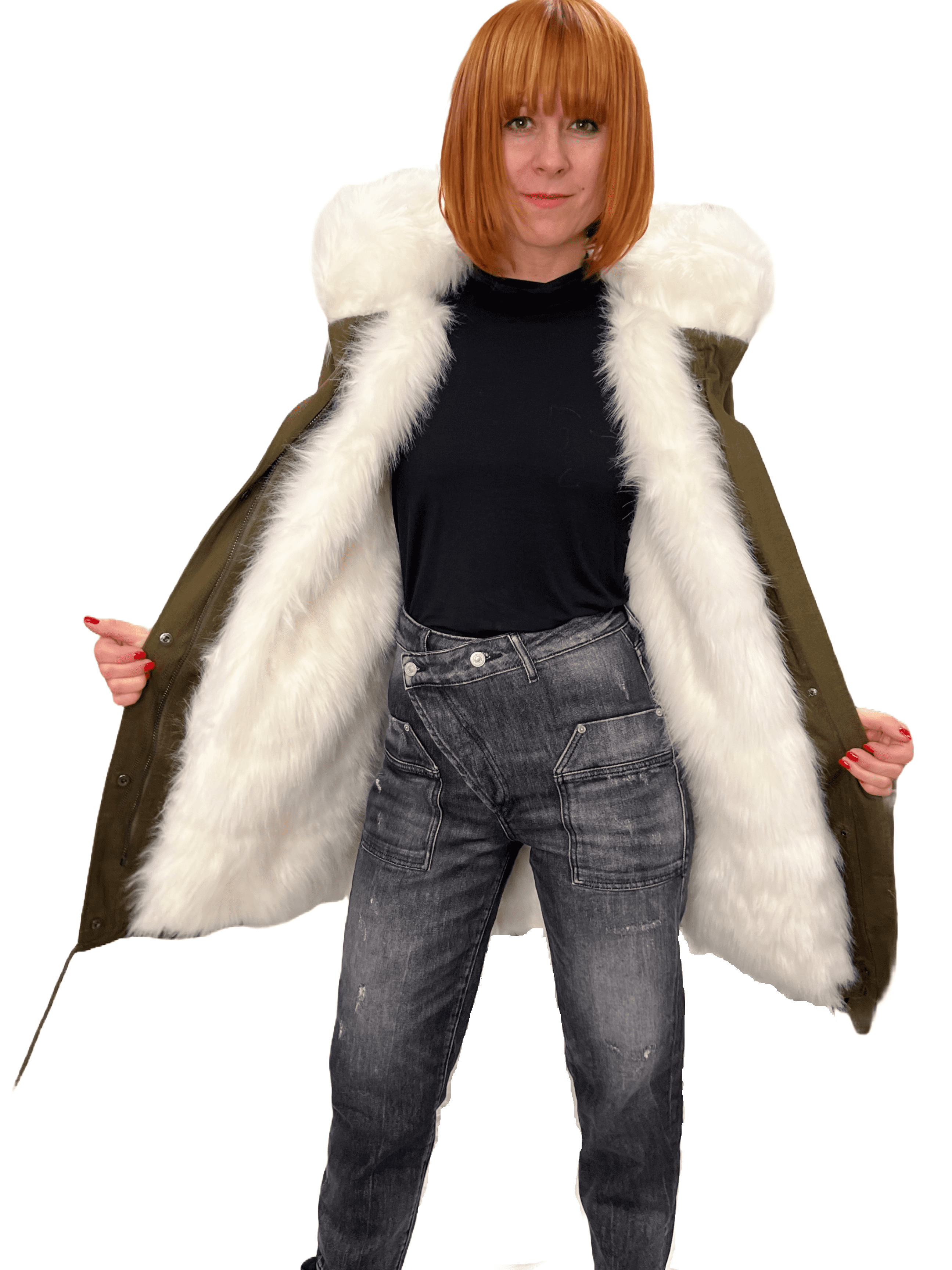 Amy Gee Parka mit Kunstfellfutter