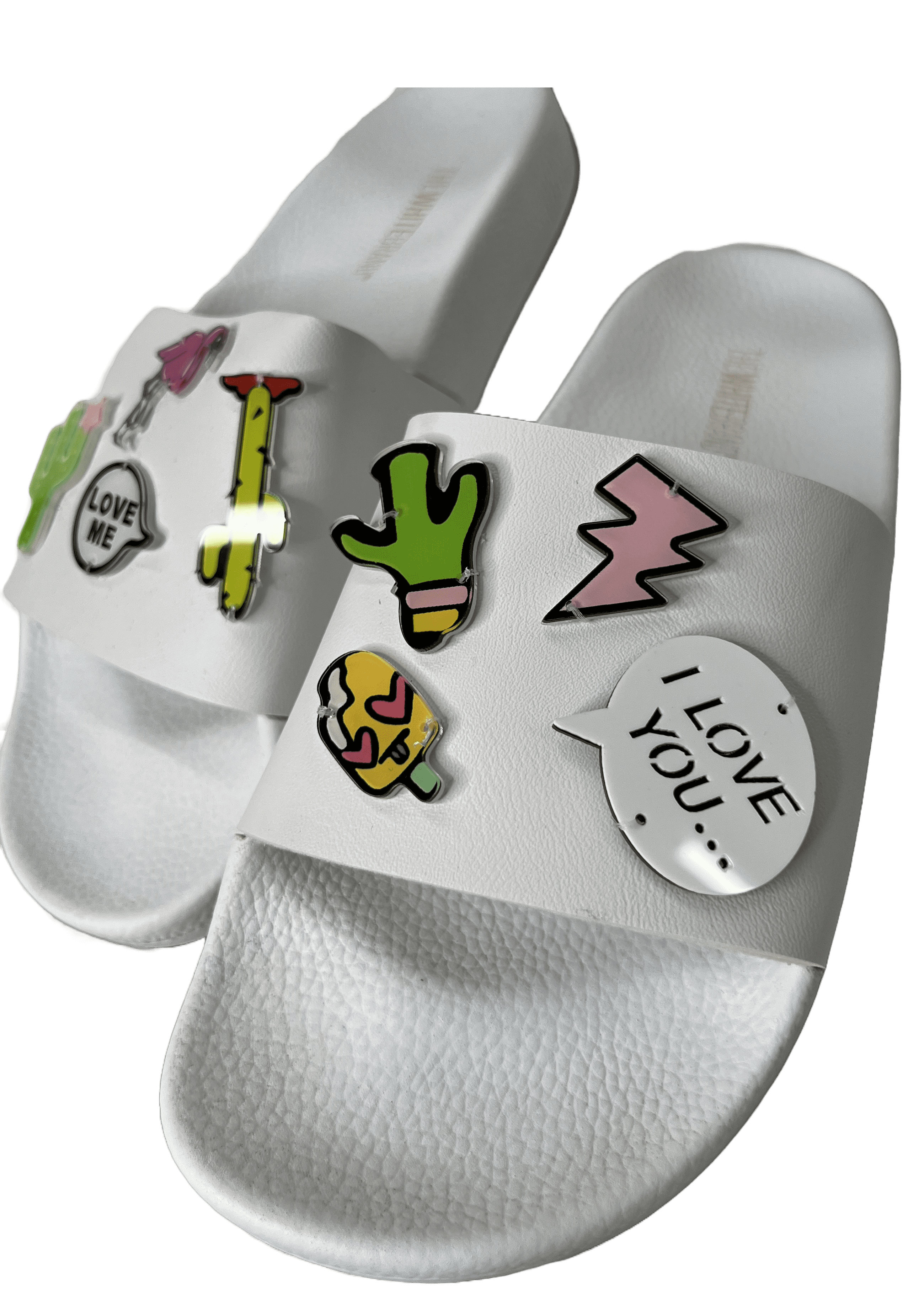The White Brand Pin Cactus Damen Pantolette