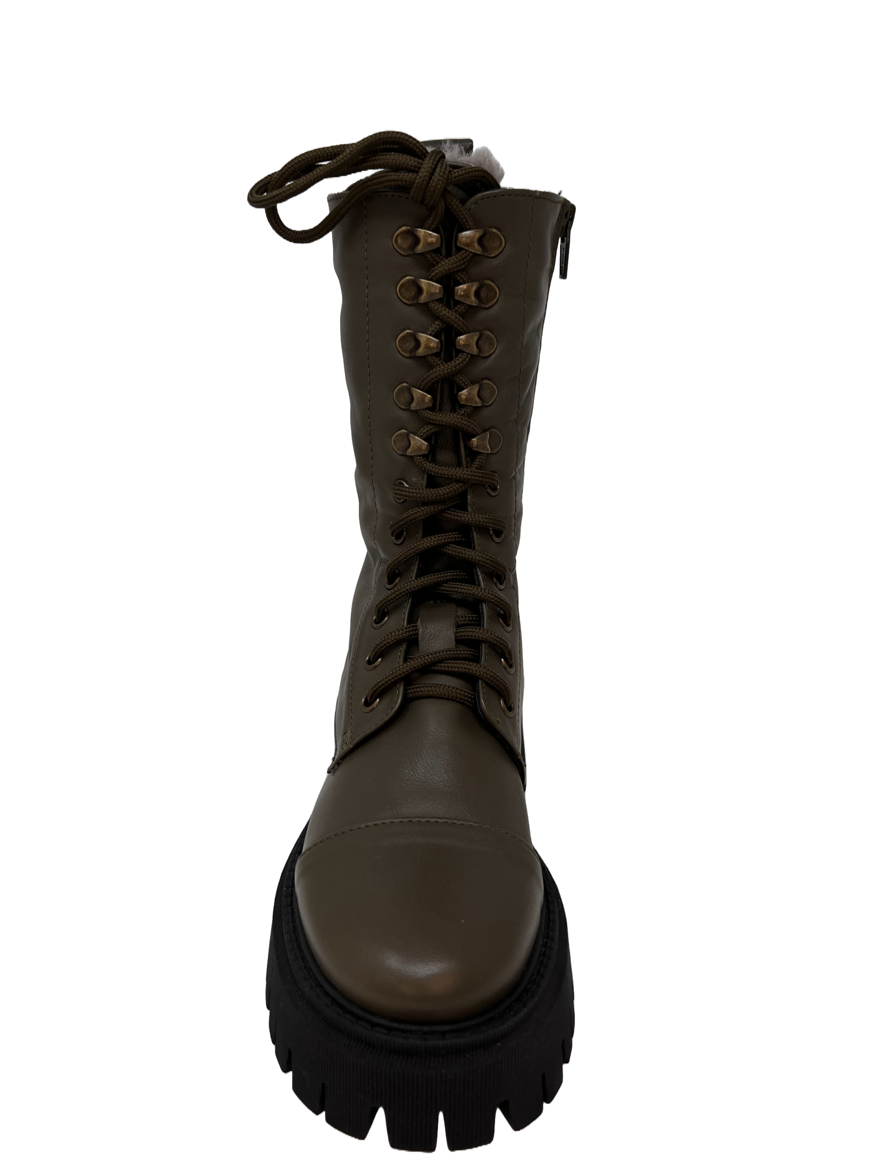 Crown Sarre Udine Damen Schnürstiefel mit Lammfell Futter