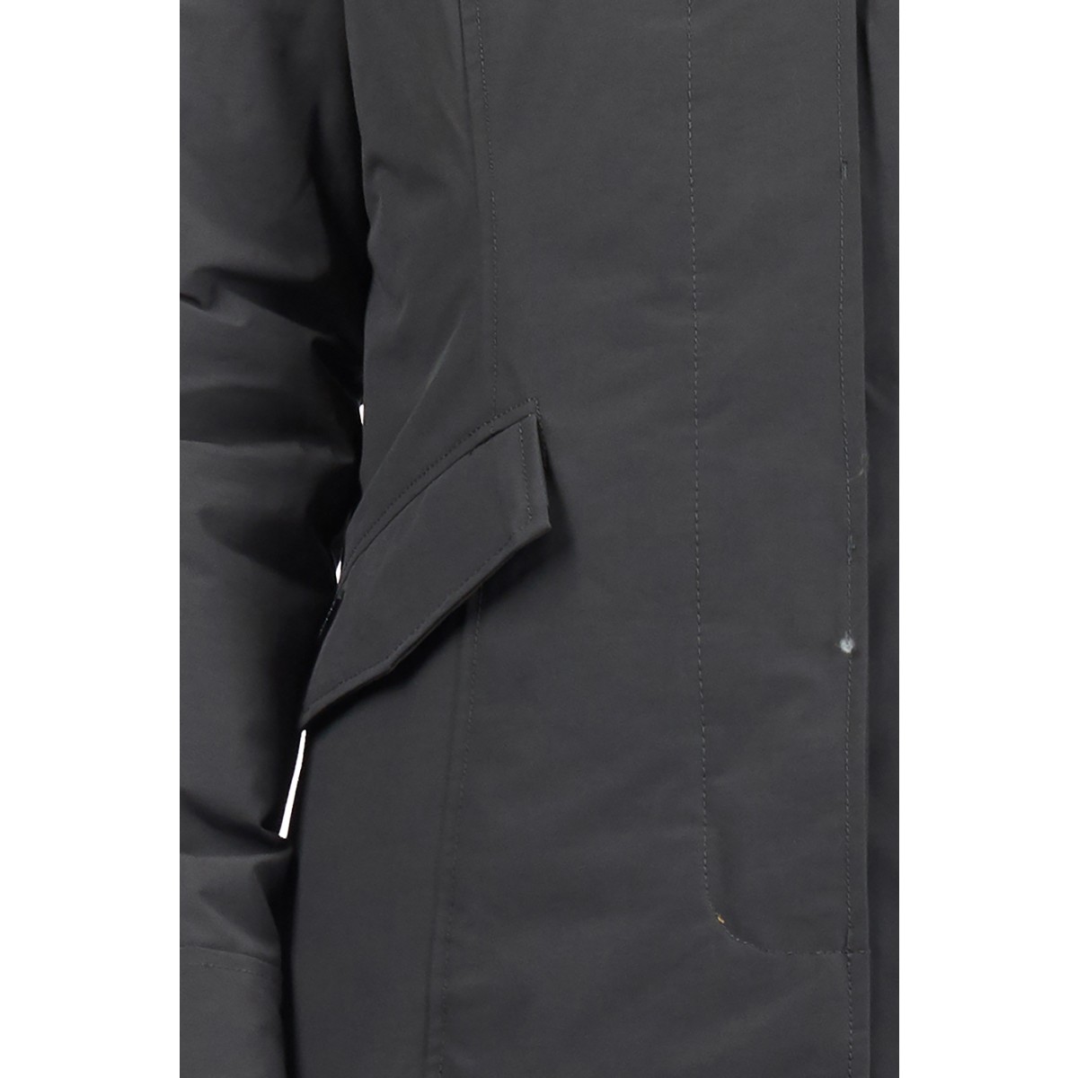 Airforce 2 Pocket Classic Parka TTT Polyester Damen Winterjacke grau - mit grauen Fellkragen