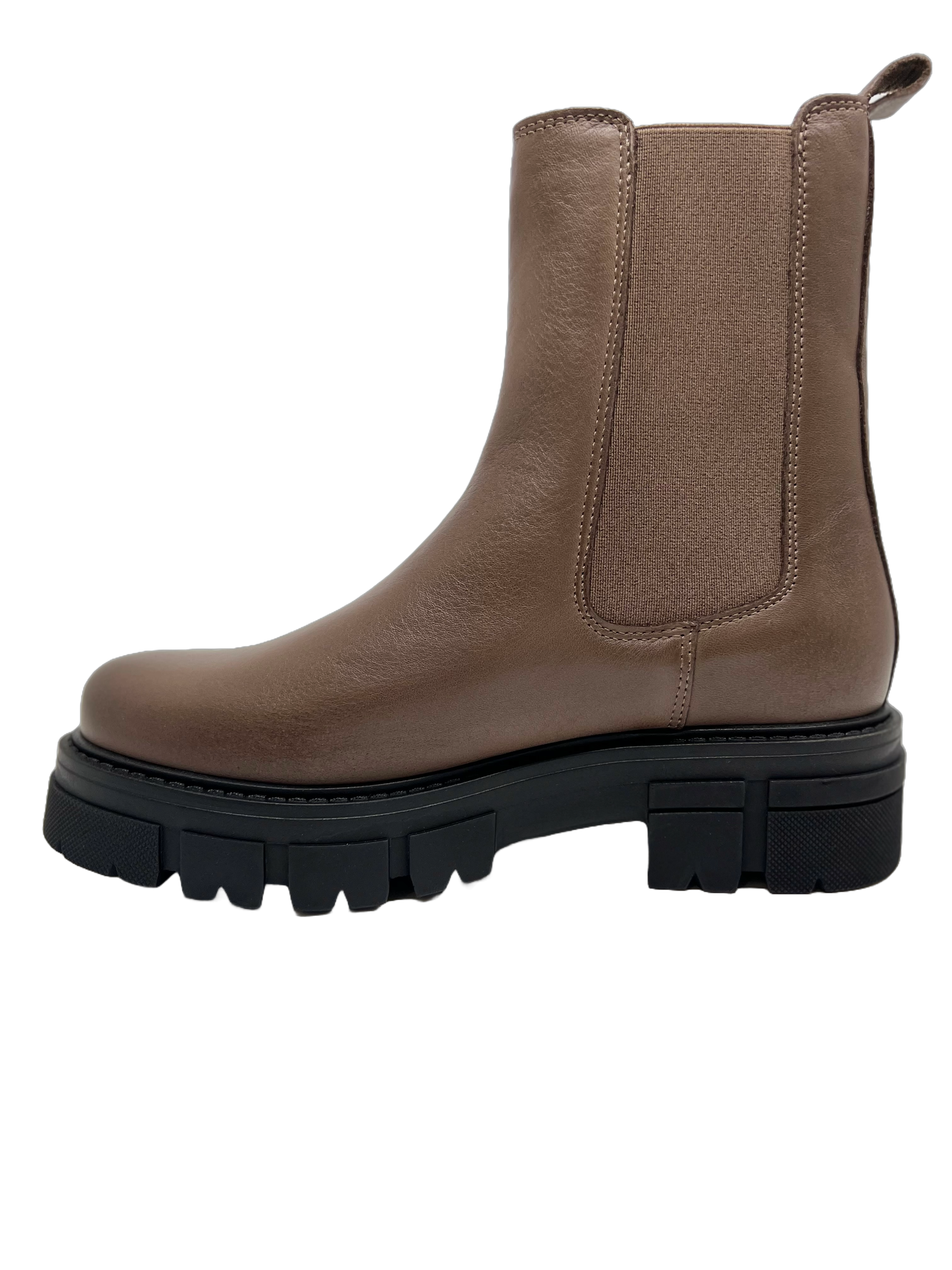 Apple of Eden Conny Chunky Damen Chelsea Boots -Glattleder