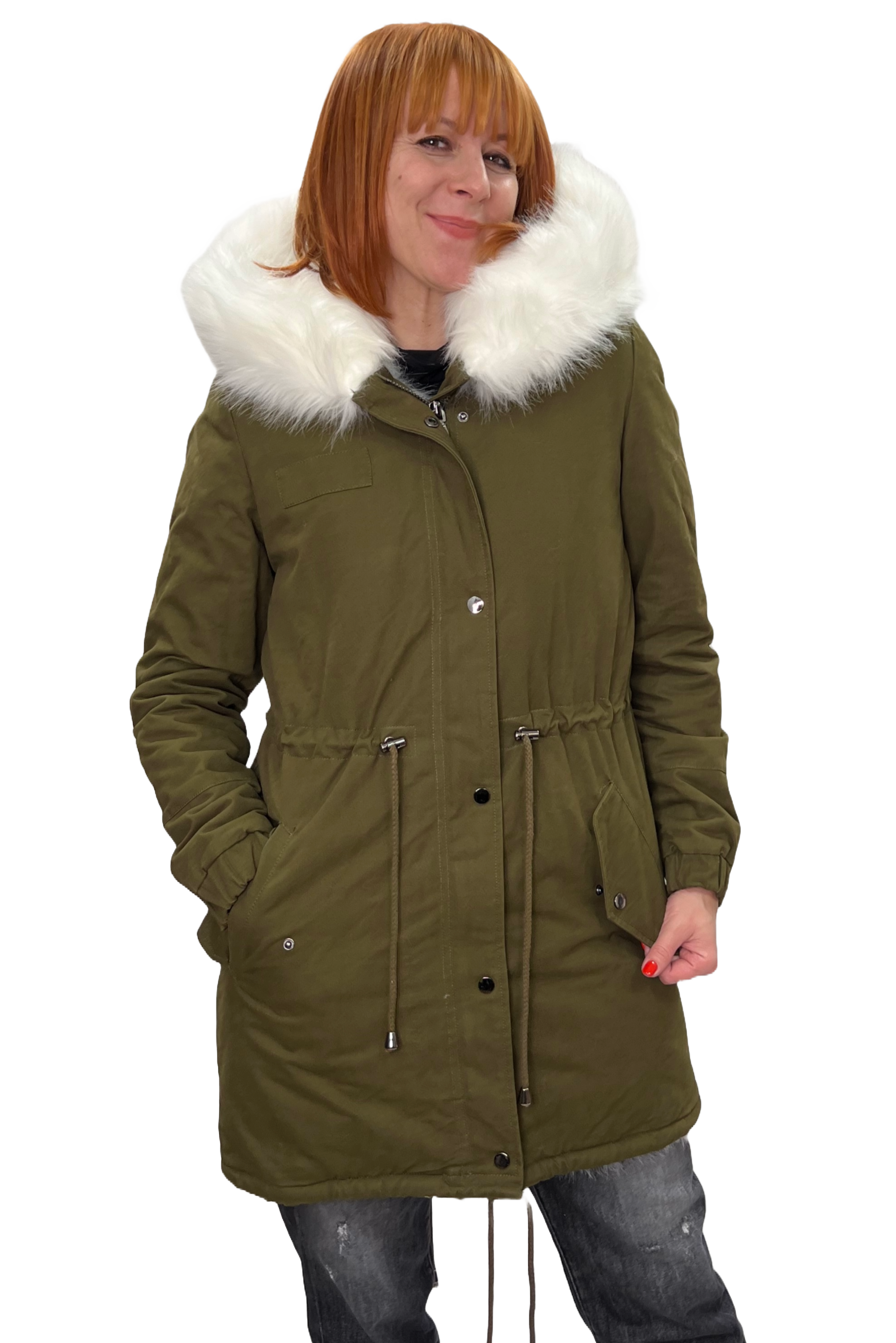 Amy Gee Parka mit Kunstfellfutter