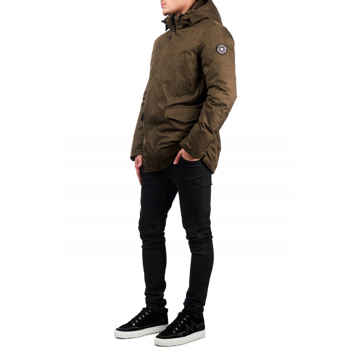 Airforce 2 Tone Artic Herren Parka mit Fellkragen