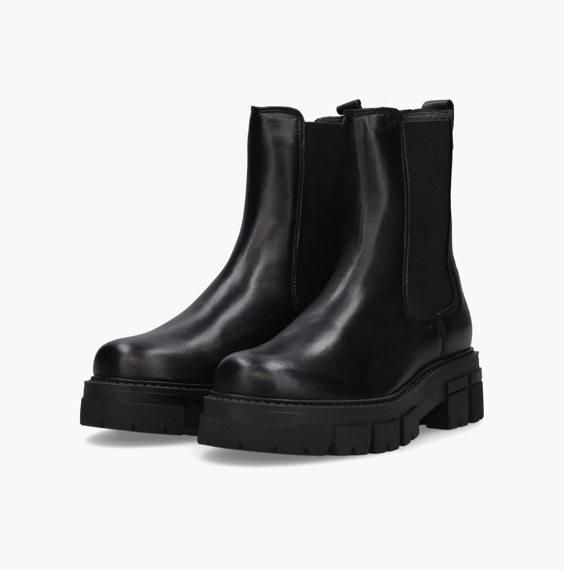 Apple of Eden Conny Chunky Damen Chelsea Boots -Glattleder