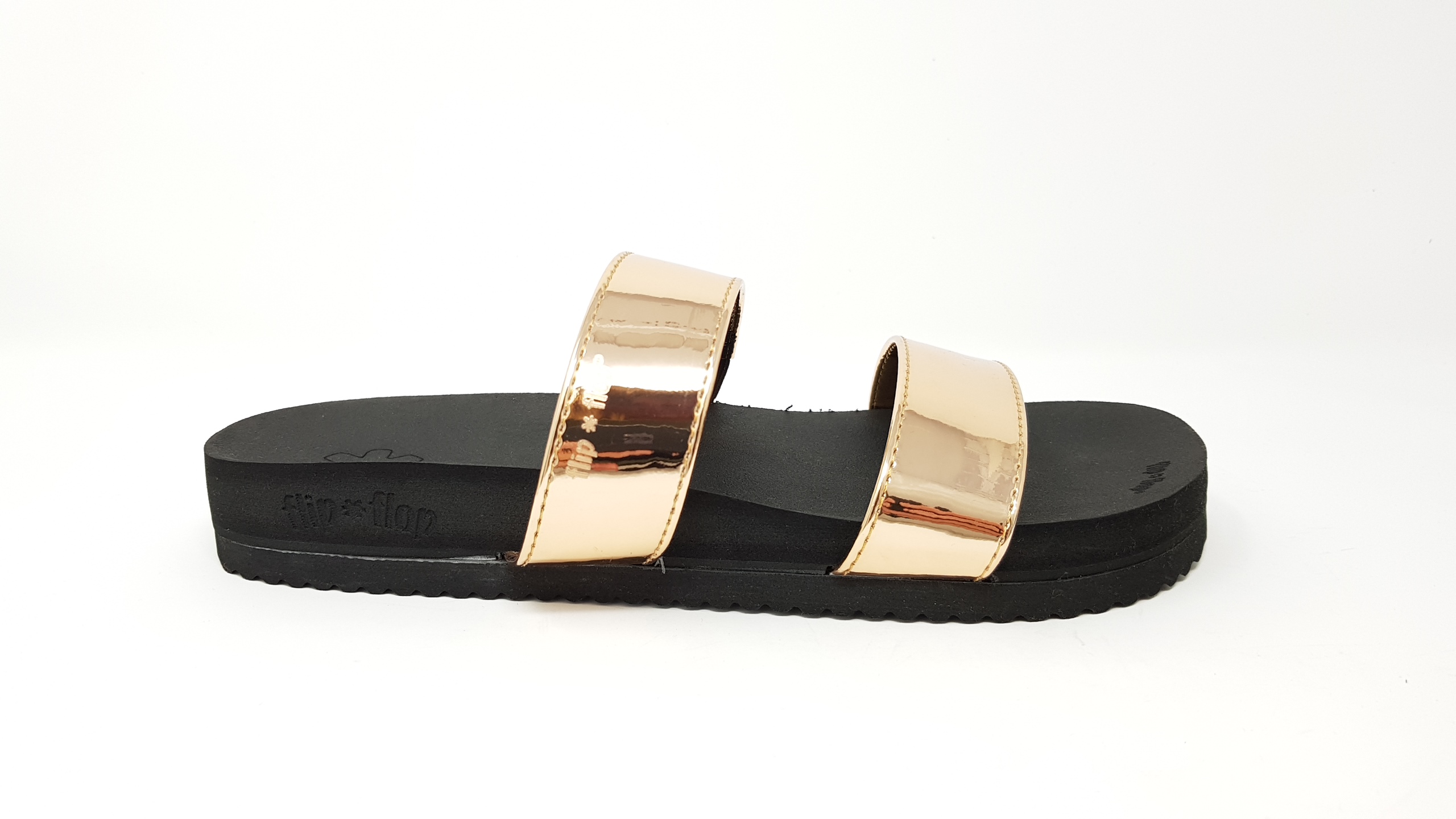 Flip Flop Double Strap Mirror metallic  Damen Slipper Sandalen