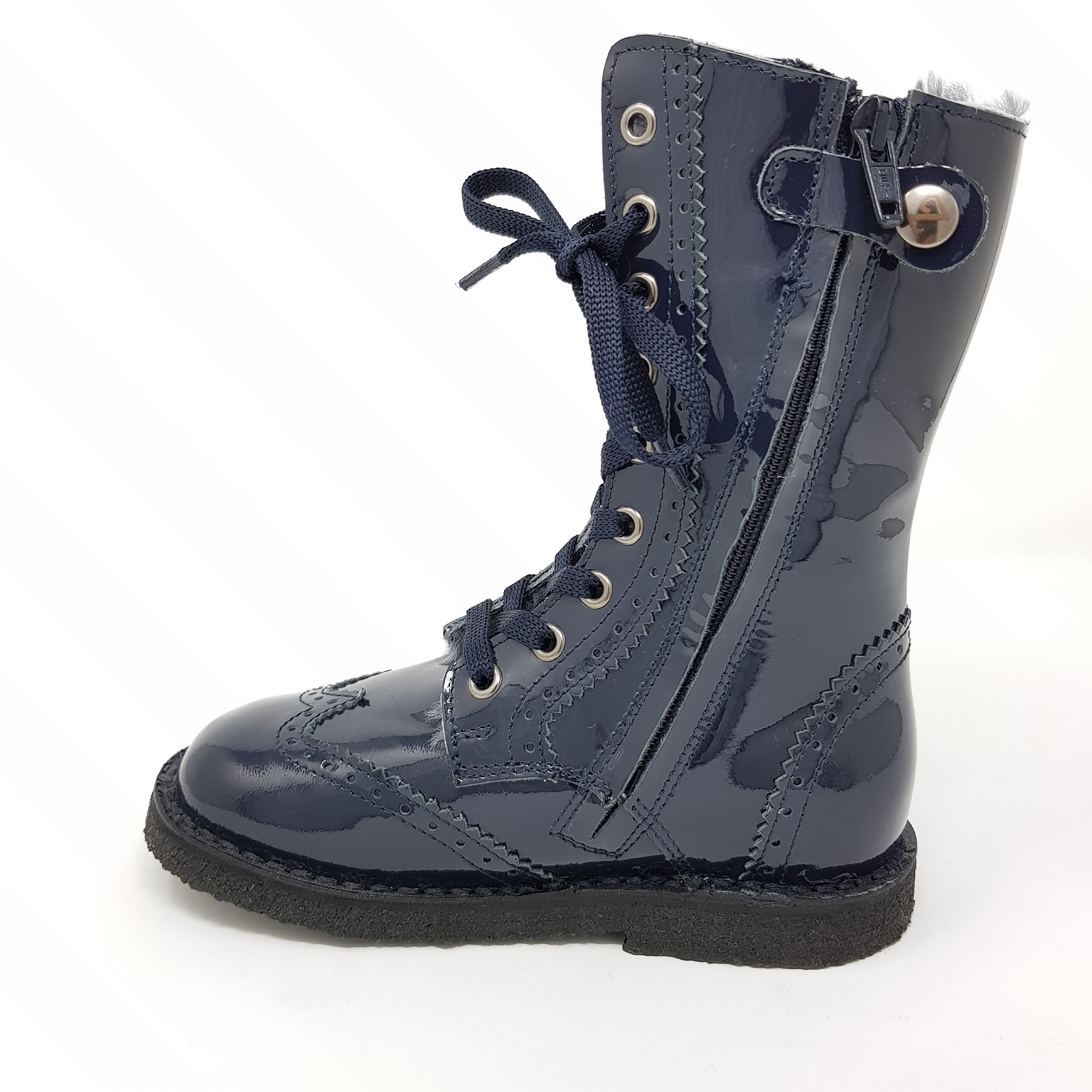 Zecchino d´Oro A06-660 Mädchen Lack Schnürstiefel Budapester