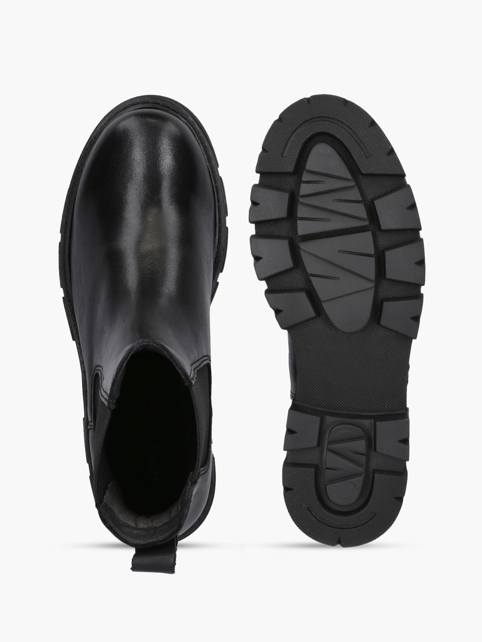 Apple of Eden Conny Chunky Damen Chelsea Boots -Glattleder