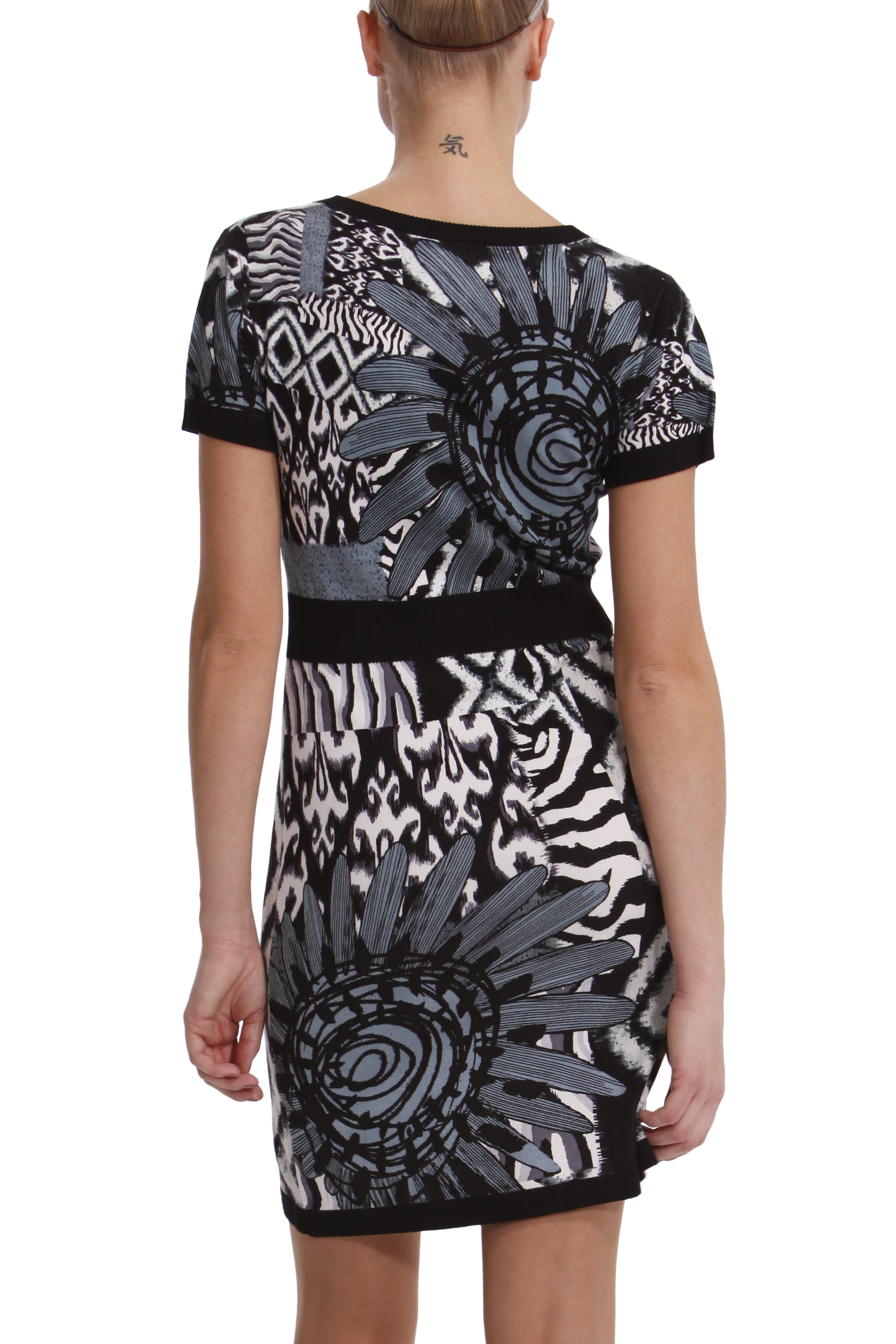 Desigual Blanco Y Negro Damen Kleid