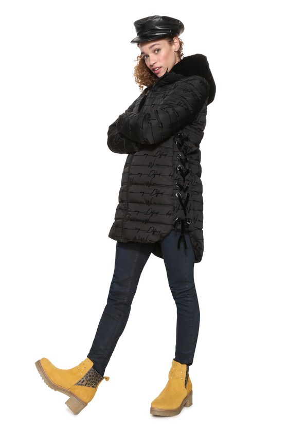 Desigual Padded Lucille Damen Mantel - schwarz