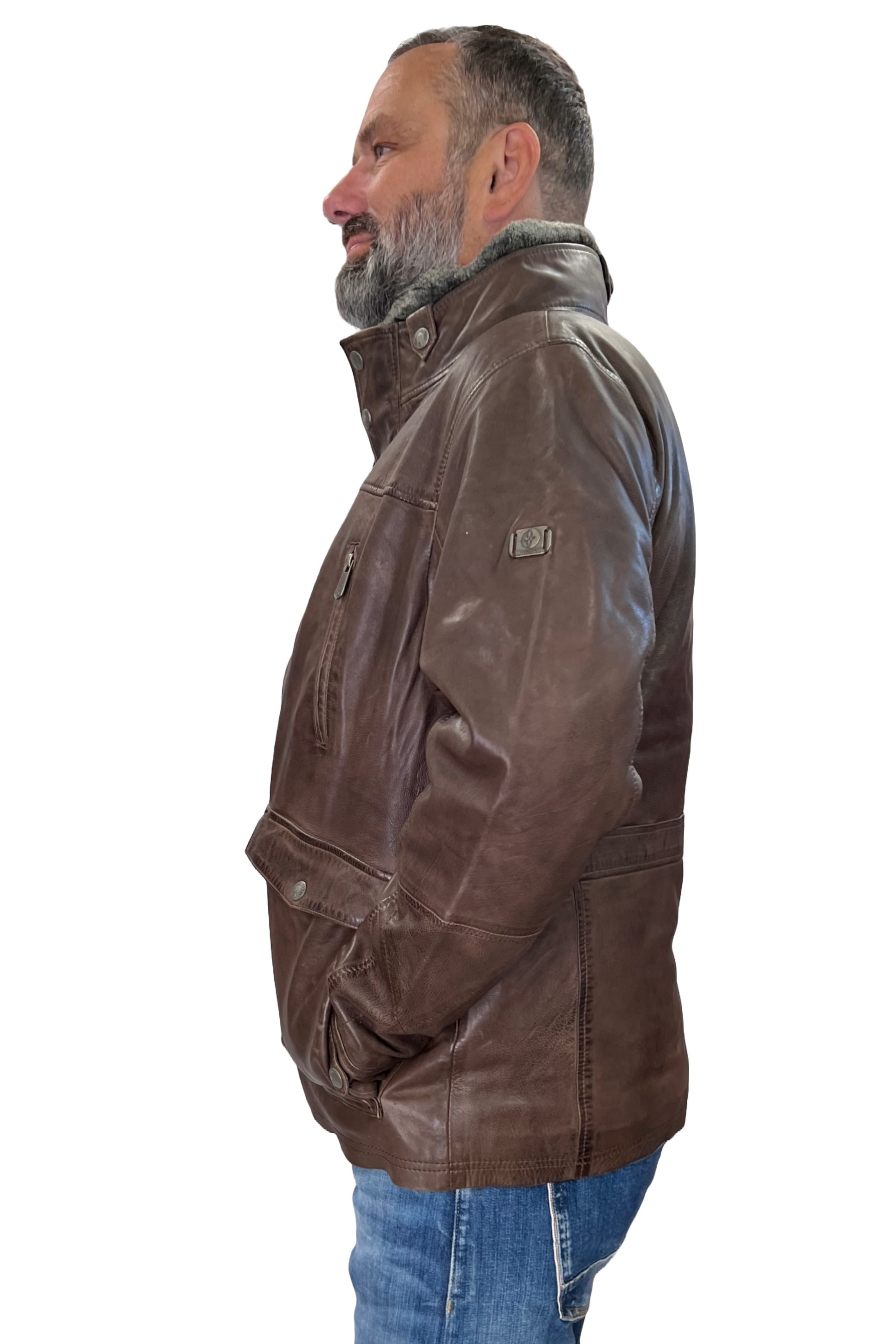 Arqueonautas 612806 Herren Lederjacke