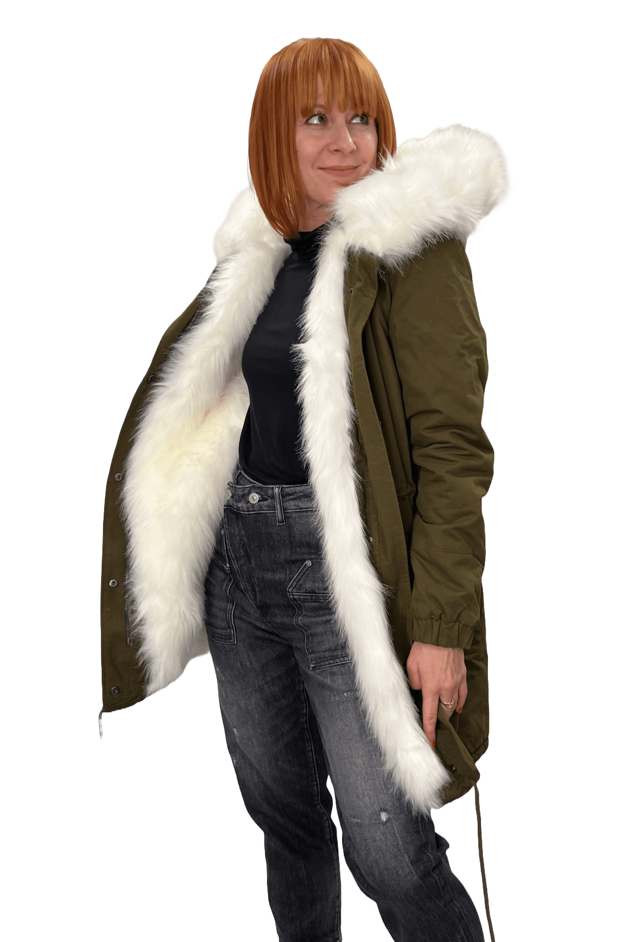 Amy Gee Parka mit Kunstfellfutter