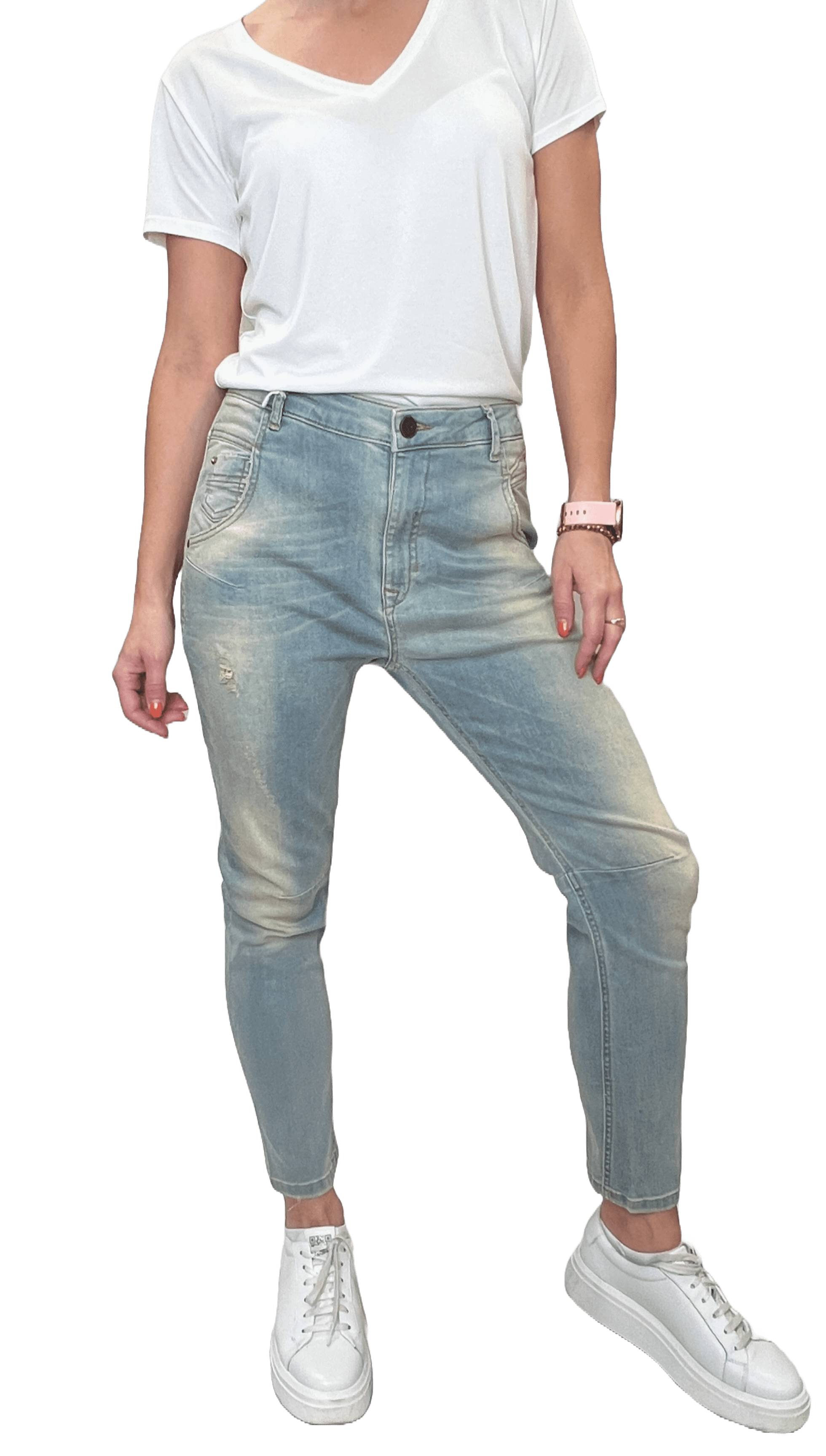 Zhrill Selena W42 Damen Boyfriend Jeans