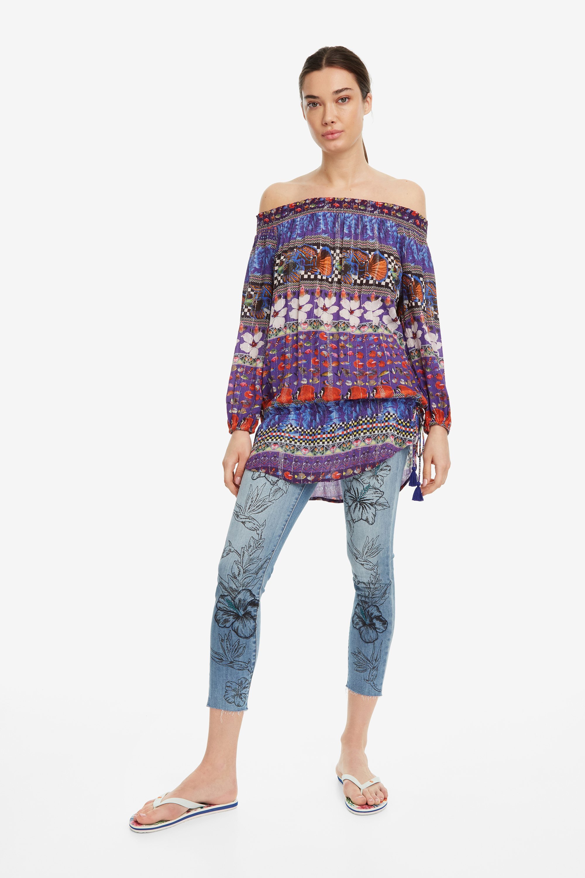 Desigual Blus Andrea Damen Carmen Bluse