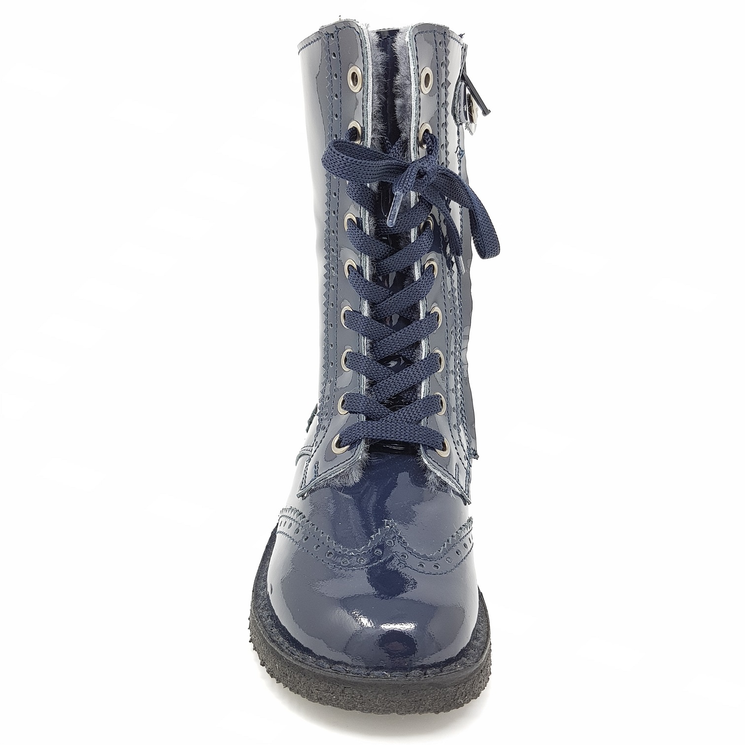 Zecchino d´Oro A06-660 Mädchen Lack Schnürstiefel Budapester