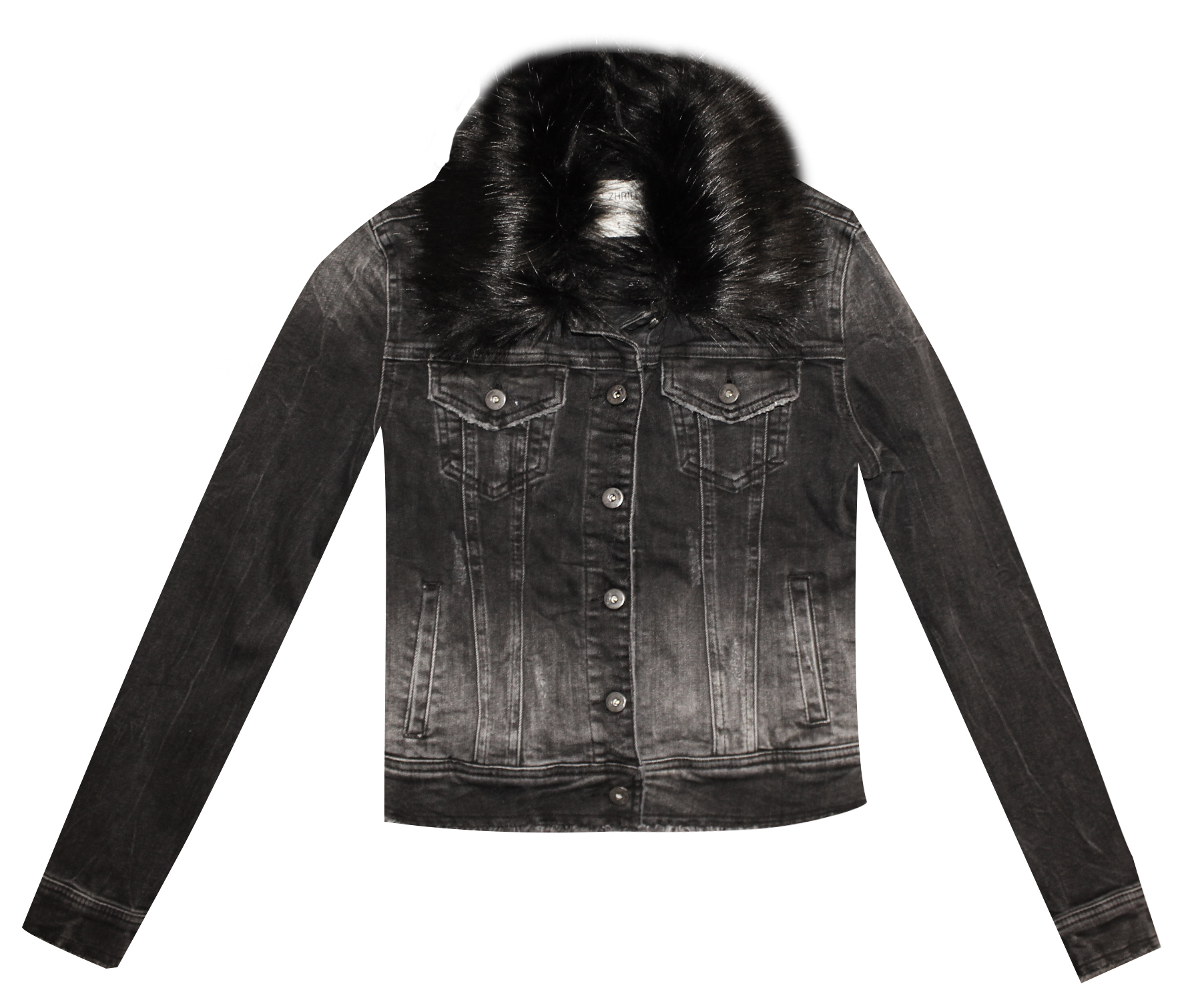 Zhrill Adina W9089 Damen Jeansjacke mit Fell