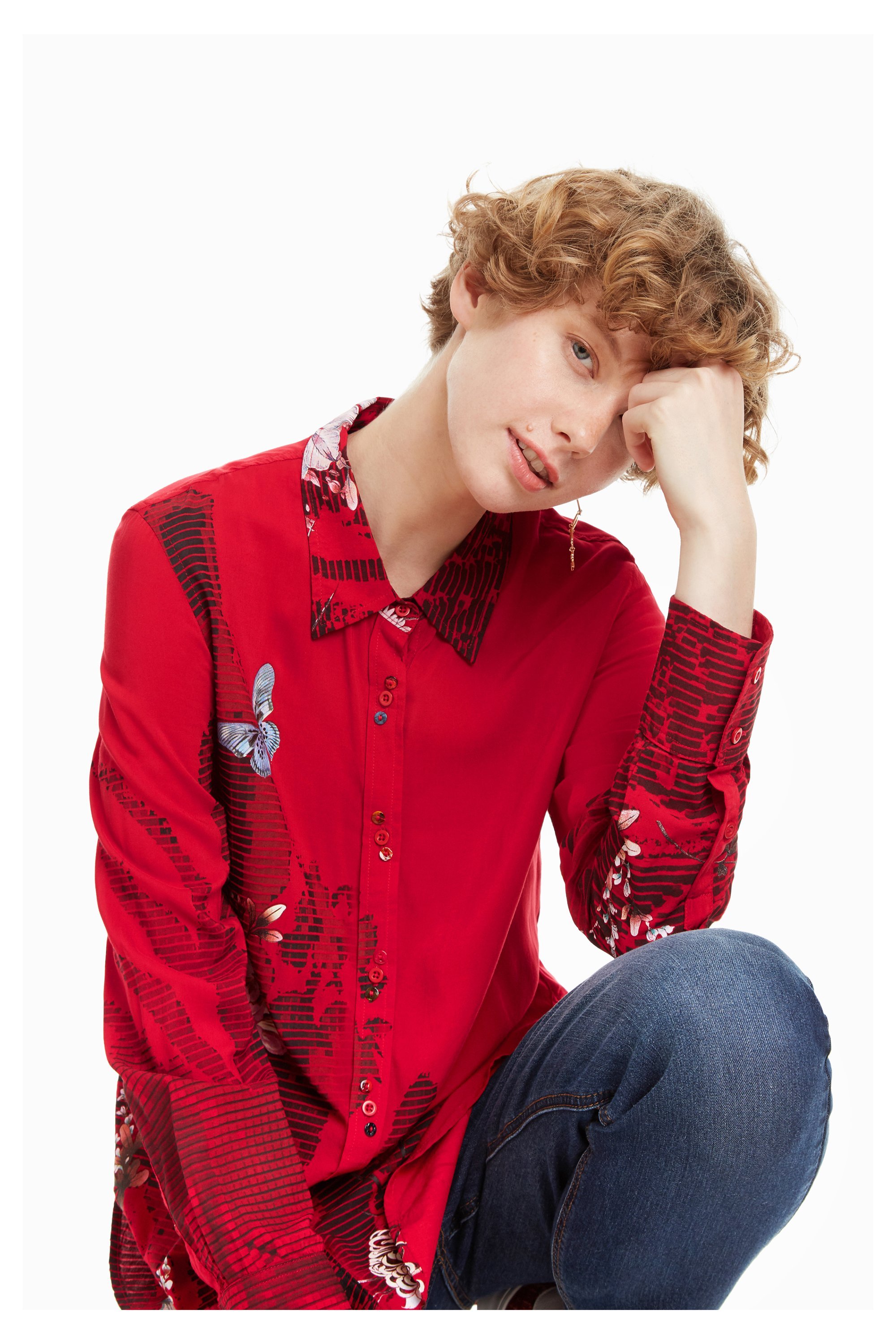Desigual Fragancy Damen Bluse - rot
