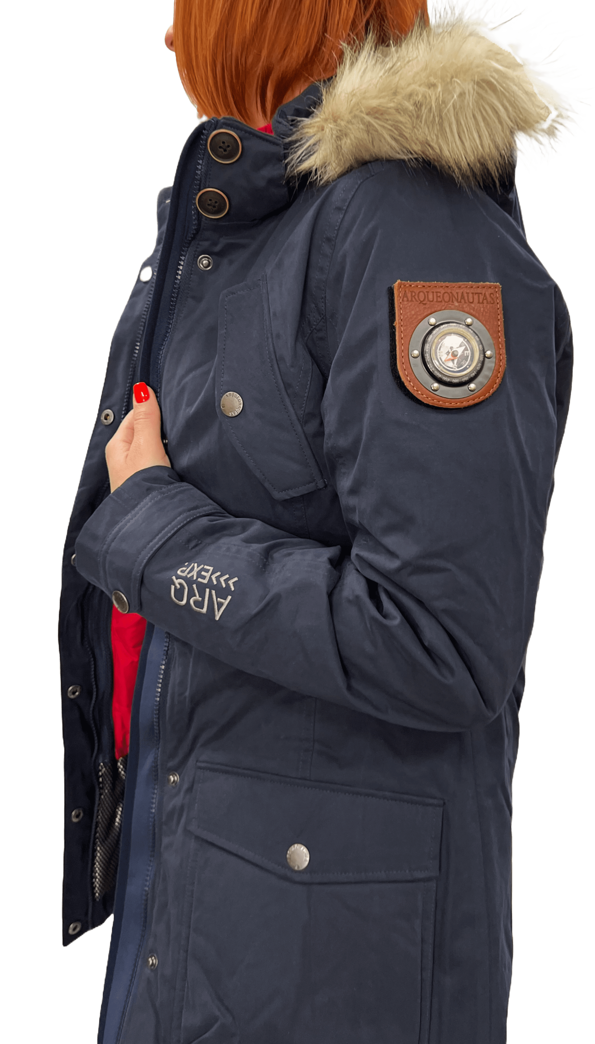 Arqueonautas 234425 Damen Parka mit Kompass