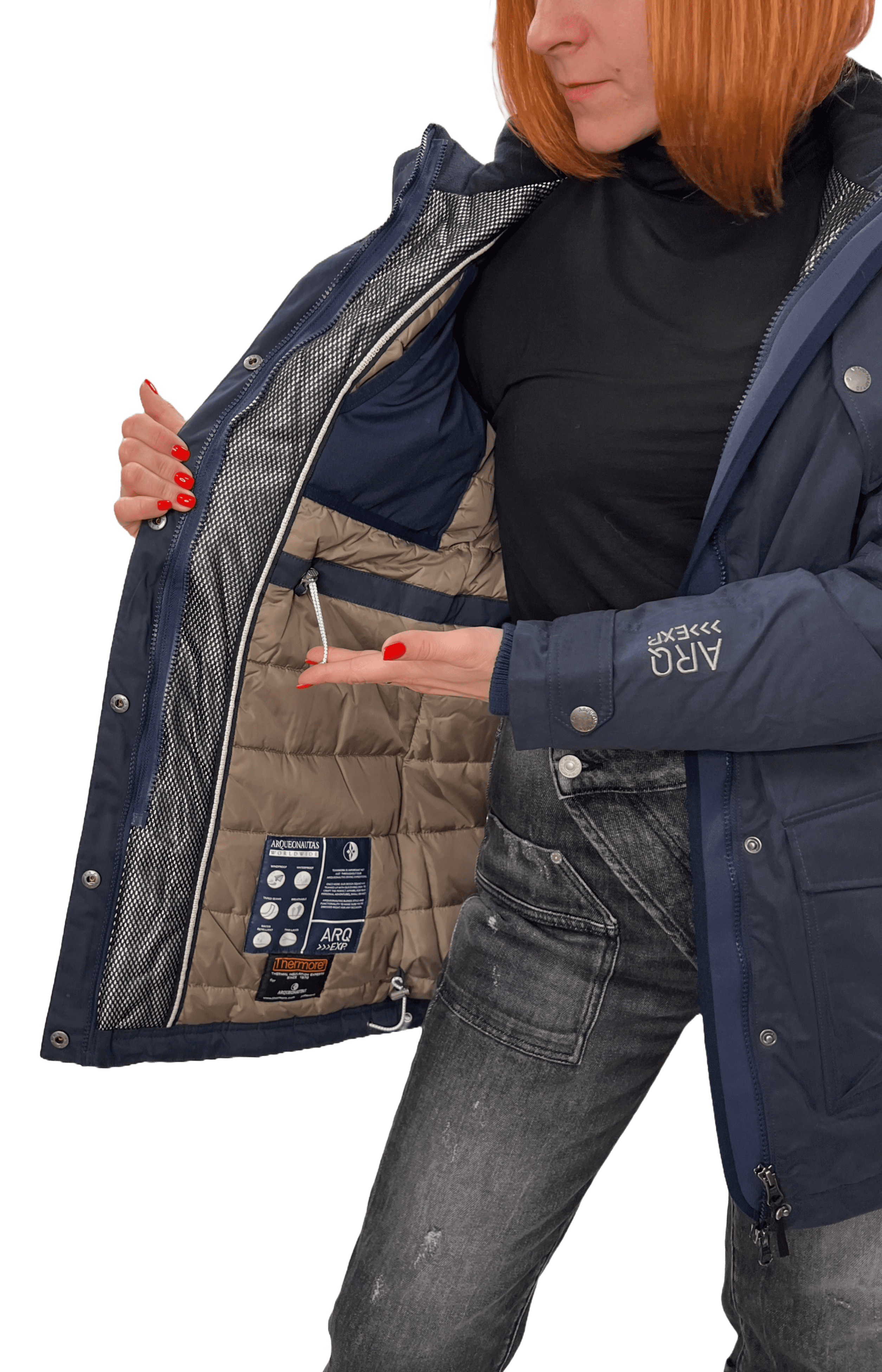 Arqueonautas 234425 Damen Parka mit Kompass