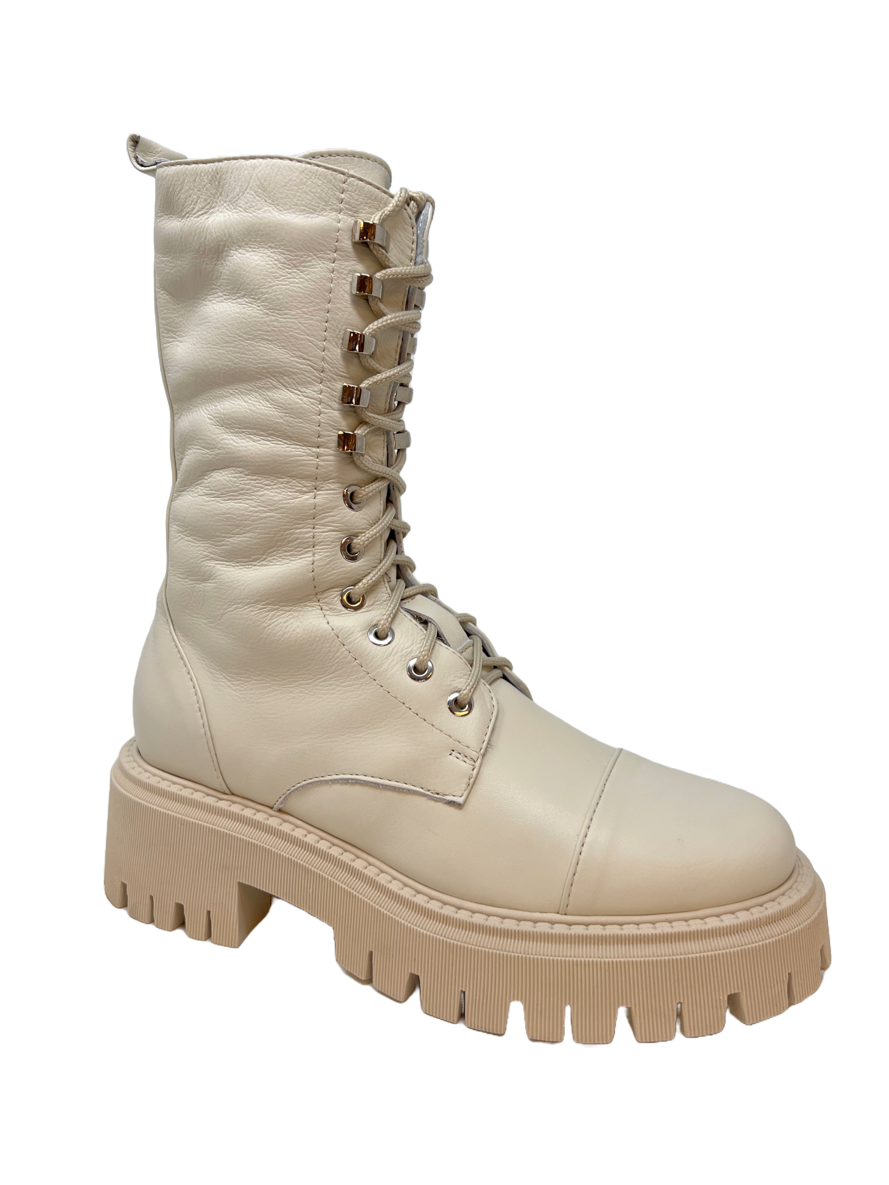 Crown Sarre Udine Damen Schnürstiefel mit Lammfell Futter