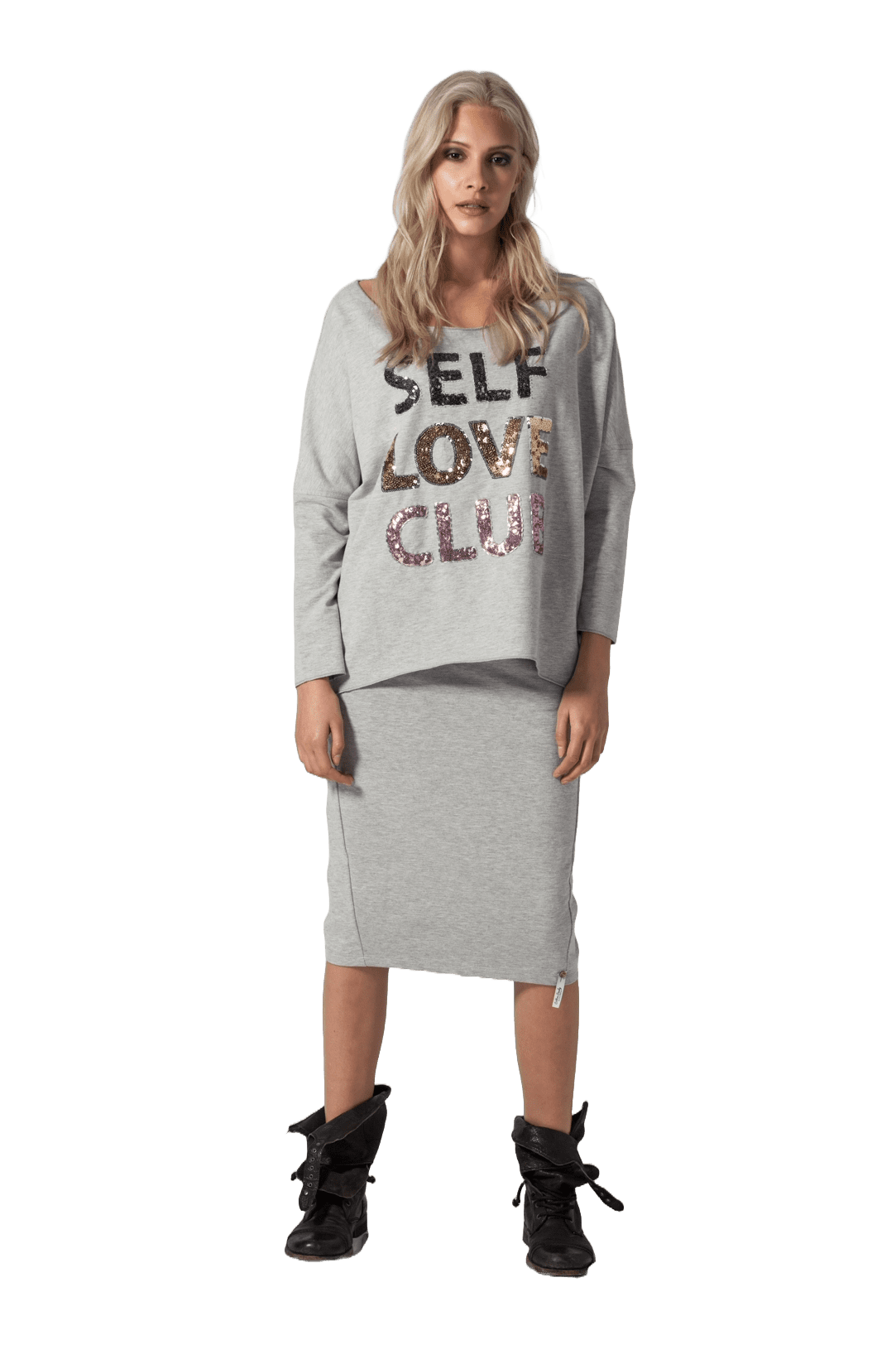Cotton Candy SW-01 Damen Pullover mit Glitter Aufschrift