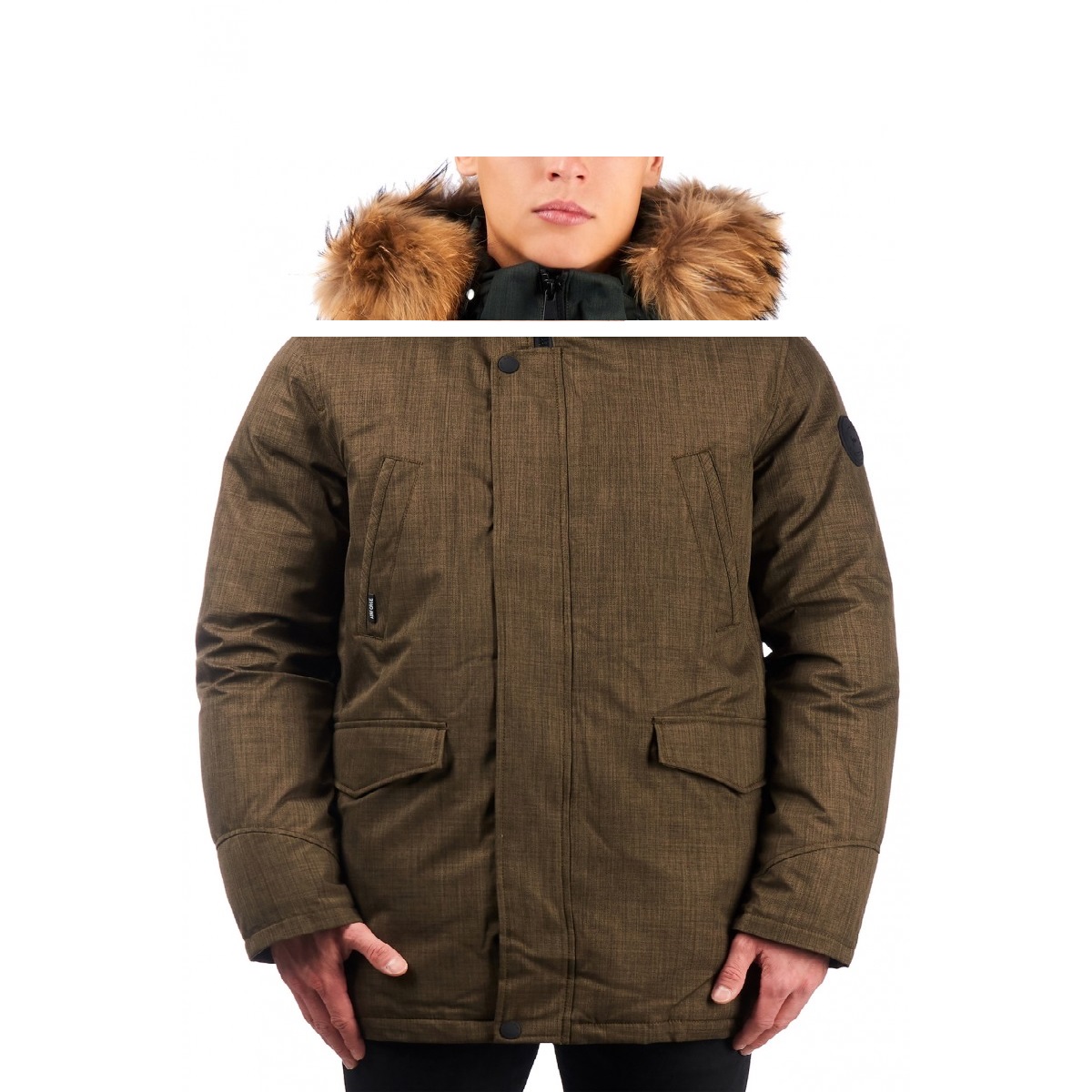 Airforce 2 Tone Artic Herren Parka mit Fellkragen