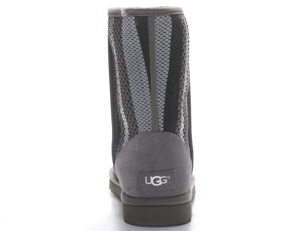 UGG Classic Short Woven Damen Stiefel - grau
