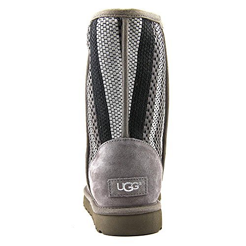 UGG Classic Short Woven Damen Stiefel - grau