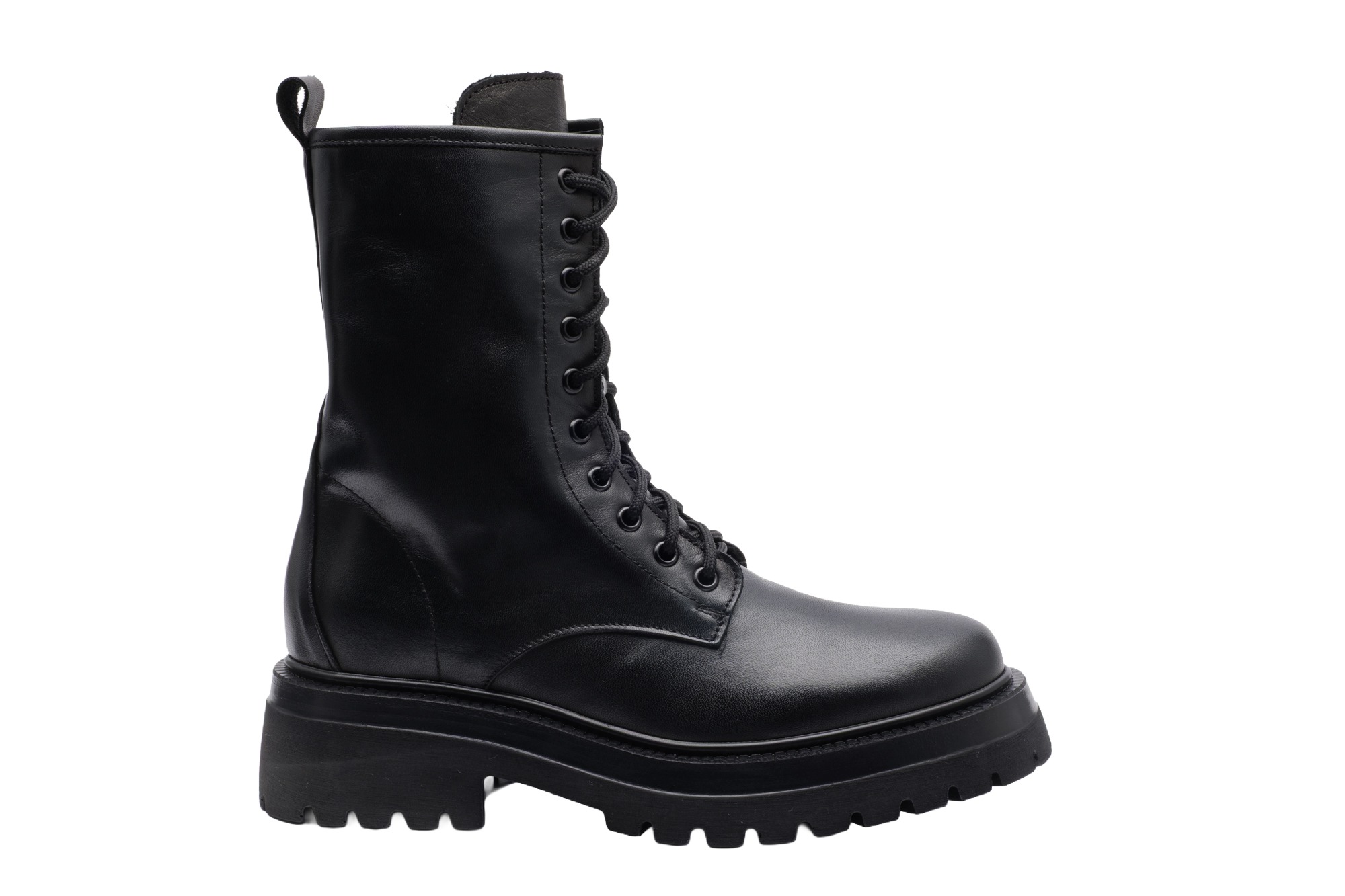 Crown Nisida Montone Damen Schnürstiefel mit Lammfell Futter