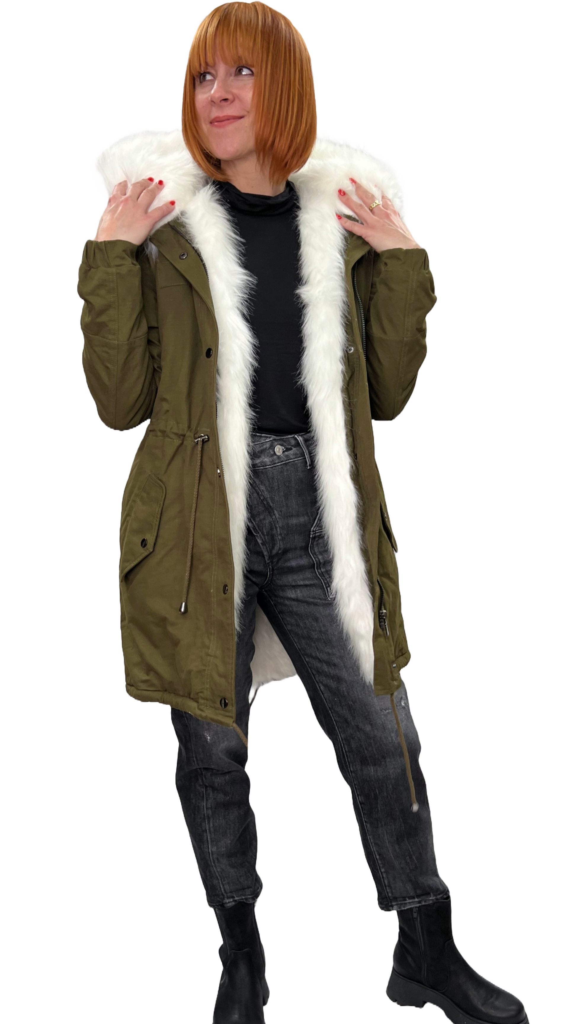 Amy Gee Parka mit Kunstfellfutter