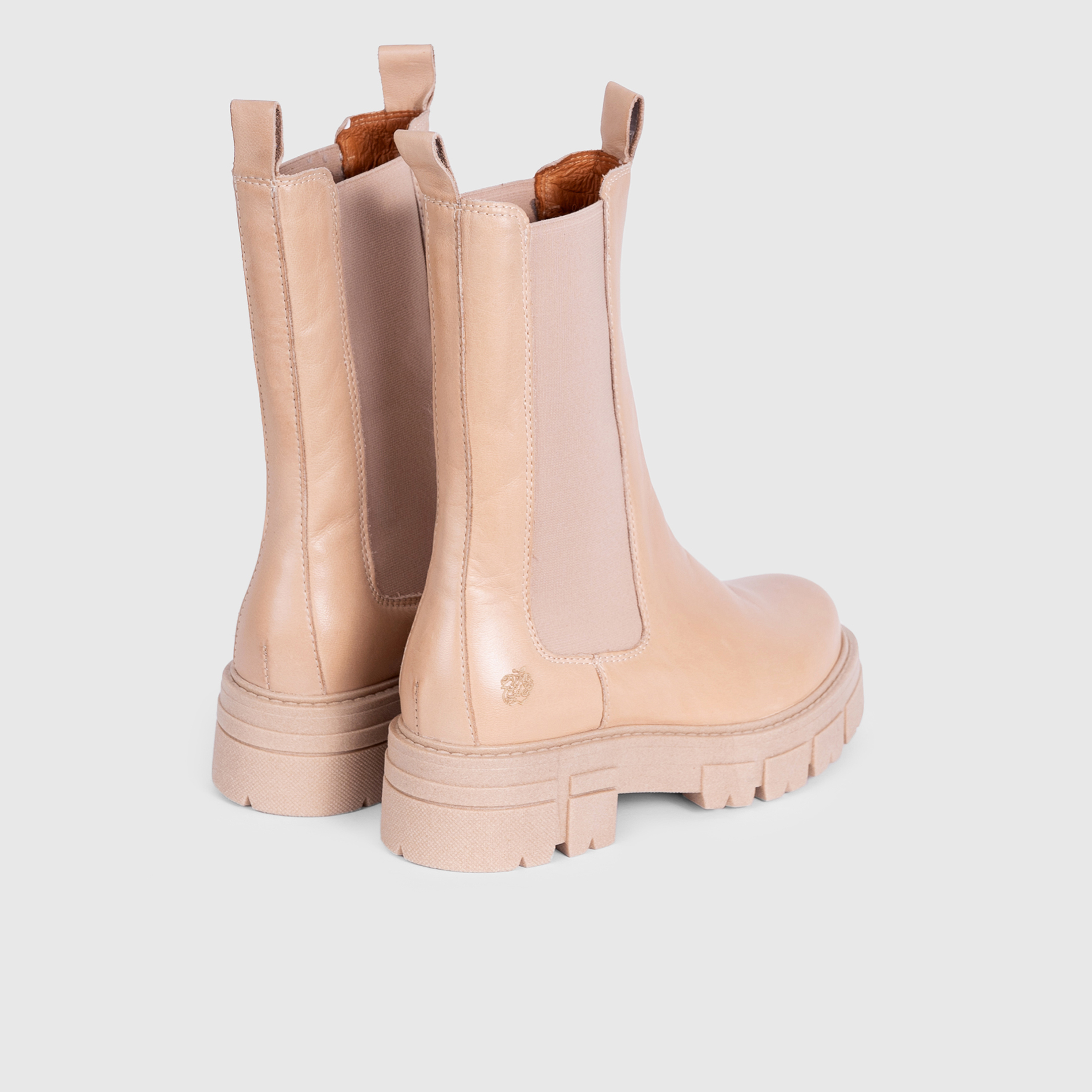 Apple of Eden Cher Damen High Chelsea Stiefel - glatt Leder