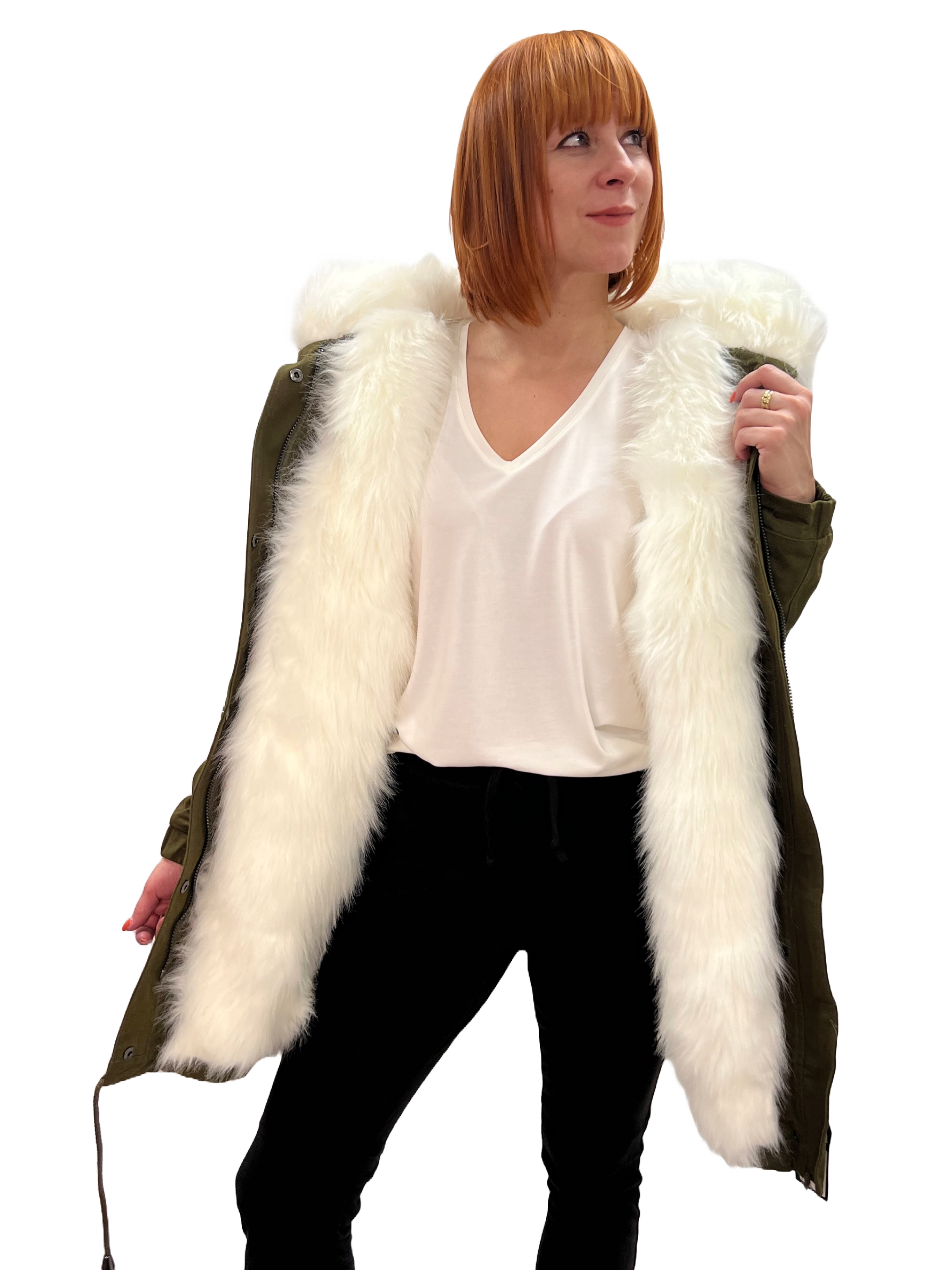 Amy Gee Parka mit Kunstfellfutter