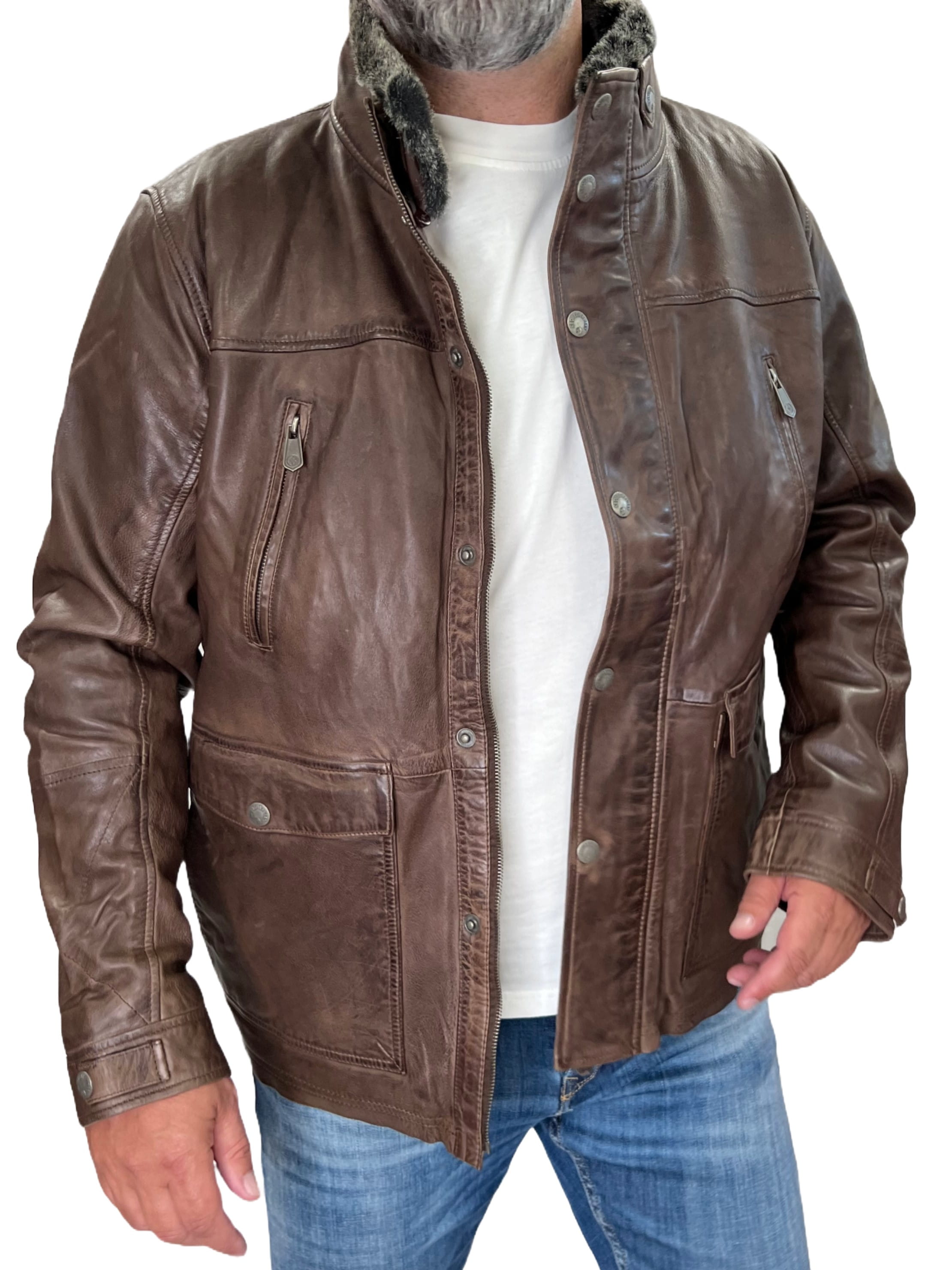 Arqueonautas 612806 Herren Lederjacke