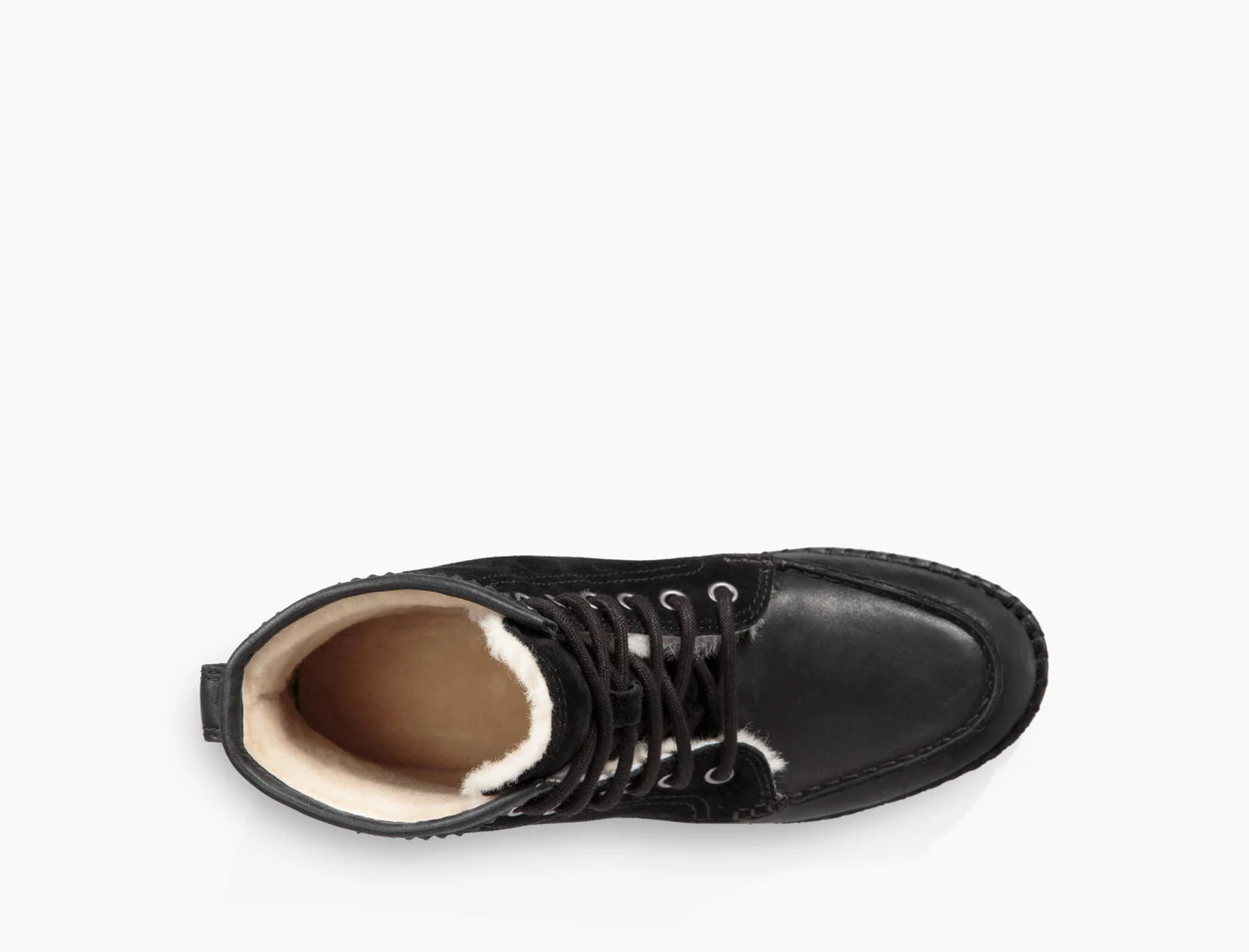 UGG Quinlin lace up Schnürrschuh mit flaschigem Lamm Futter - schwarz