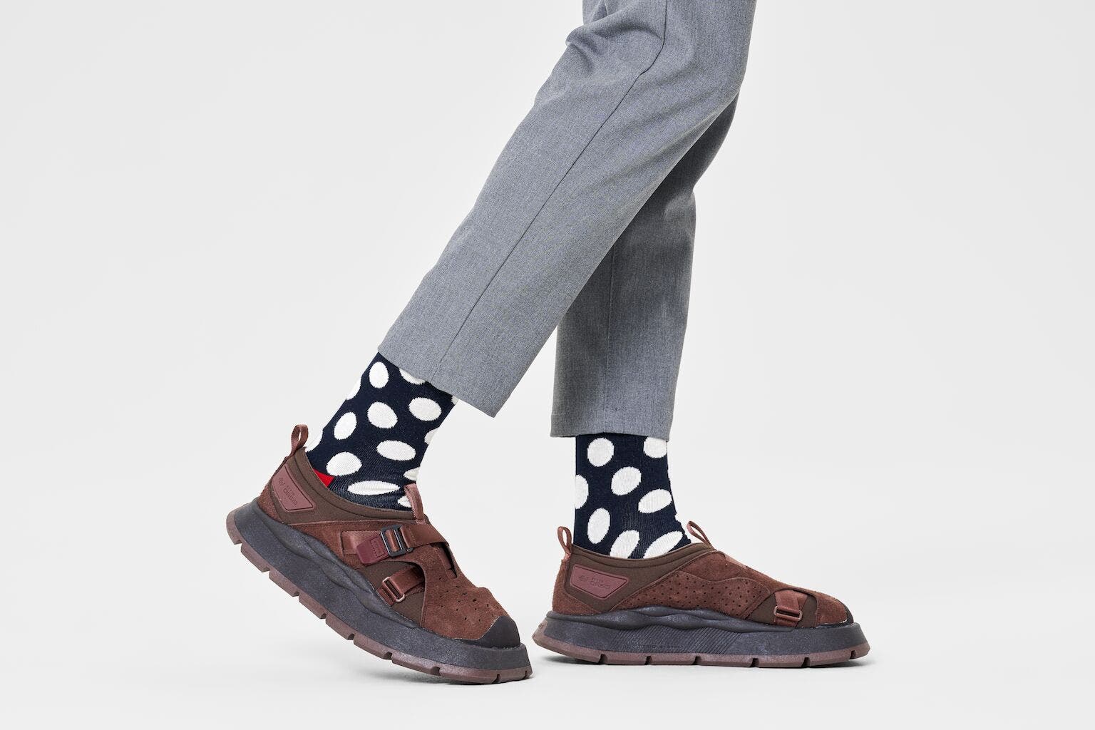 Happy Socks Big Dots white Socken  