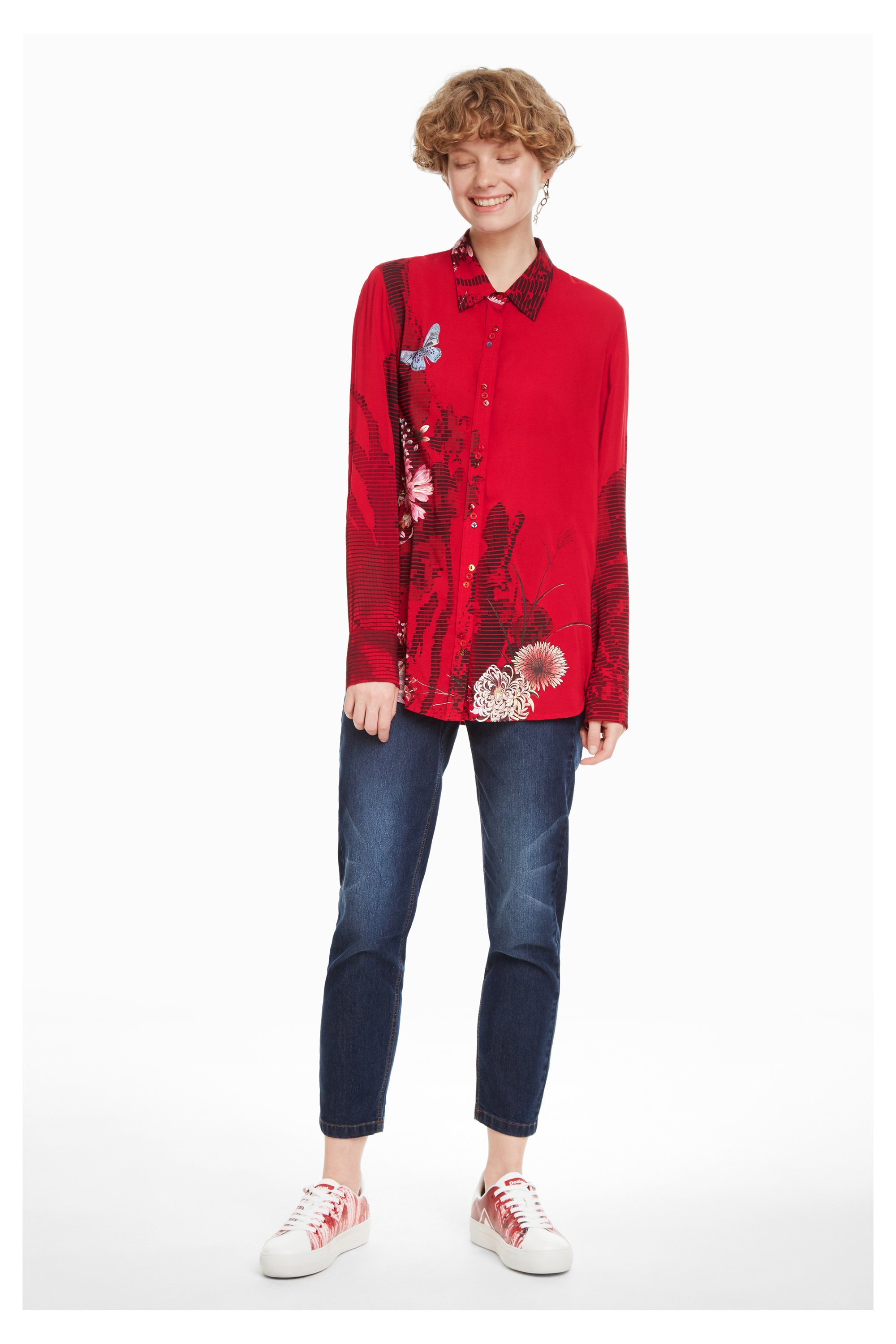Desigual Fragancy Damen Bluse - rot