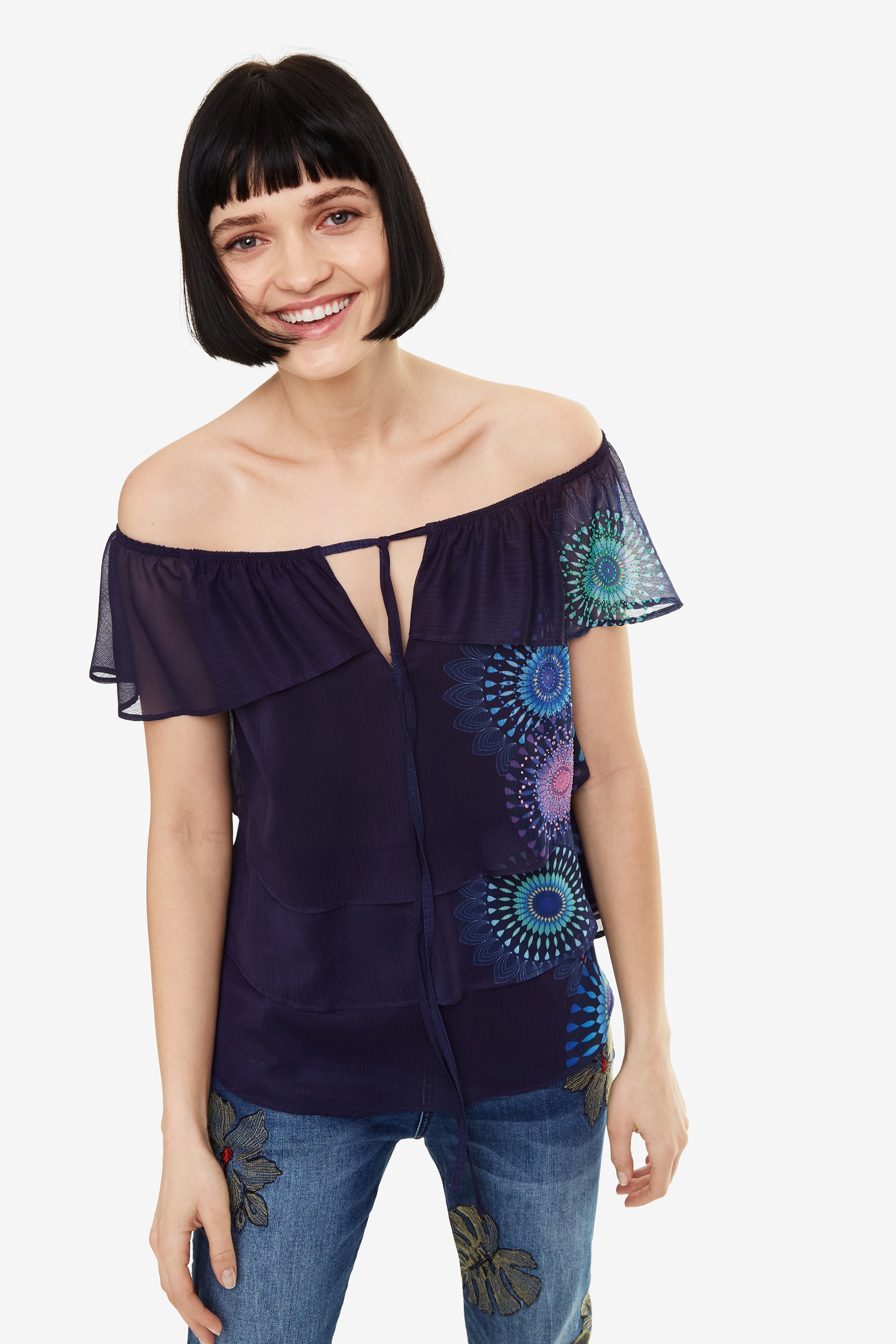 Desigual Blus Claire Damen Top, Bluse