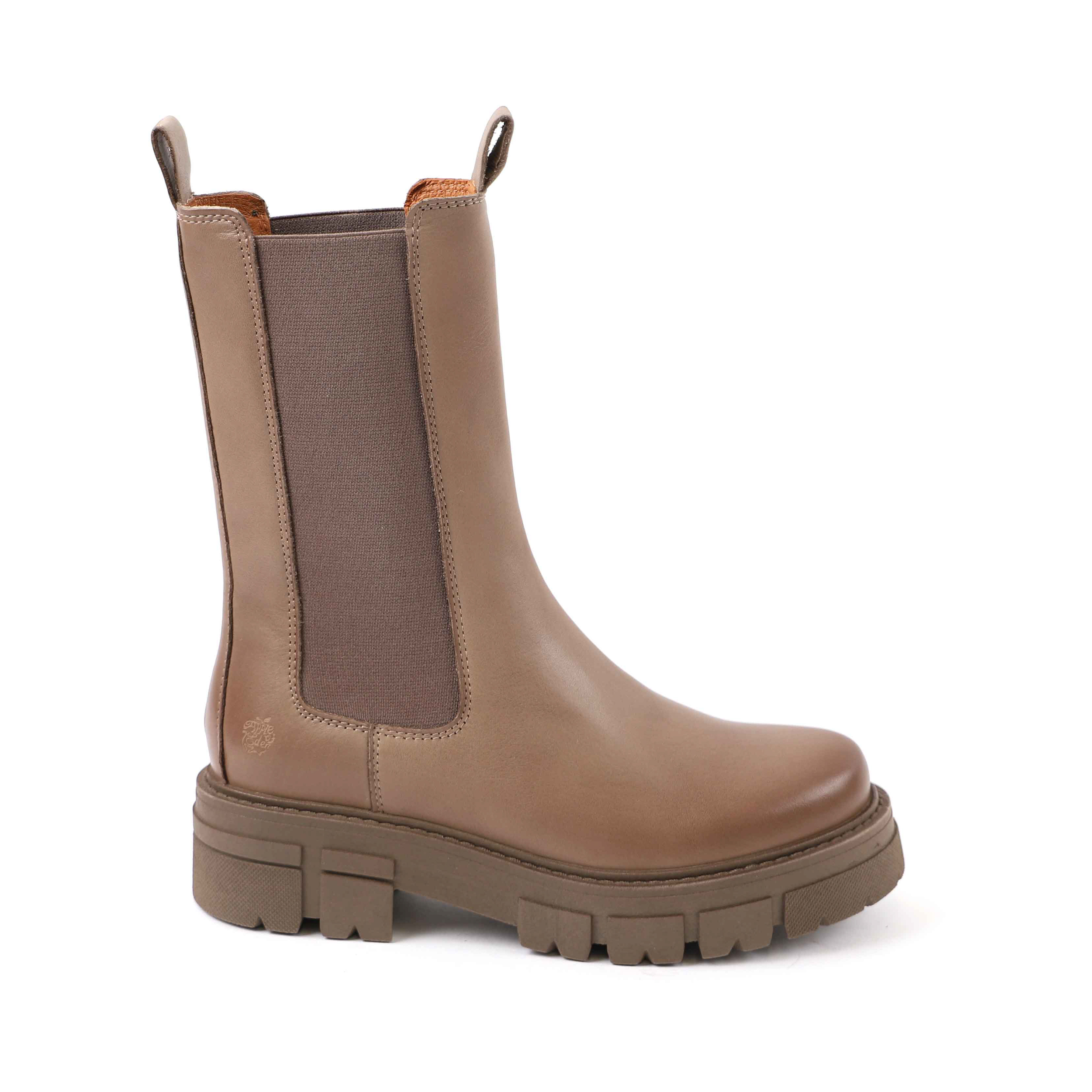 Apple of Eden Cher Damen High Chelsea Stiefel - glatt Leder