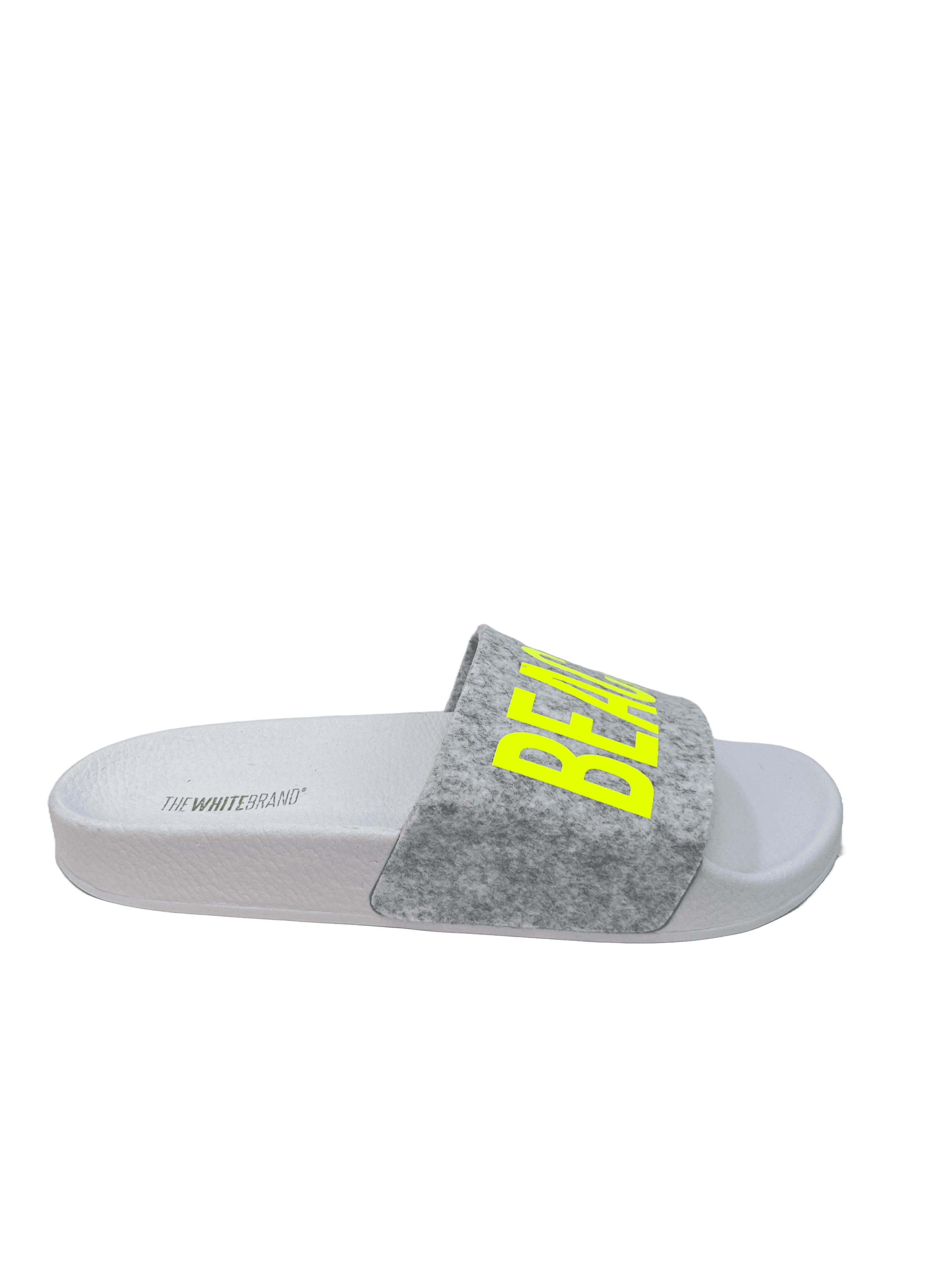 The White Brand Beach Yellow Felt Damen Pantolette