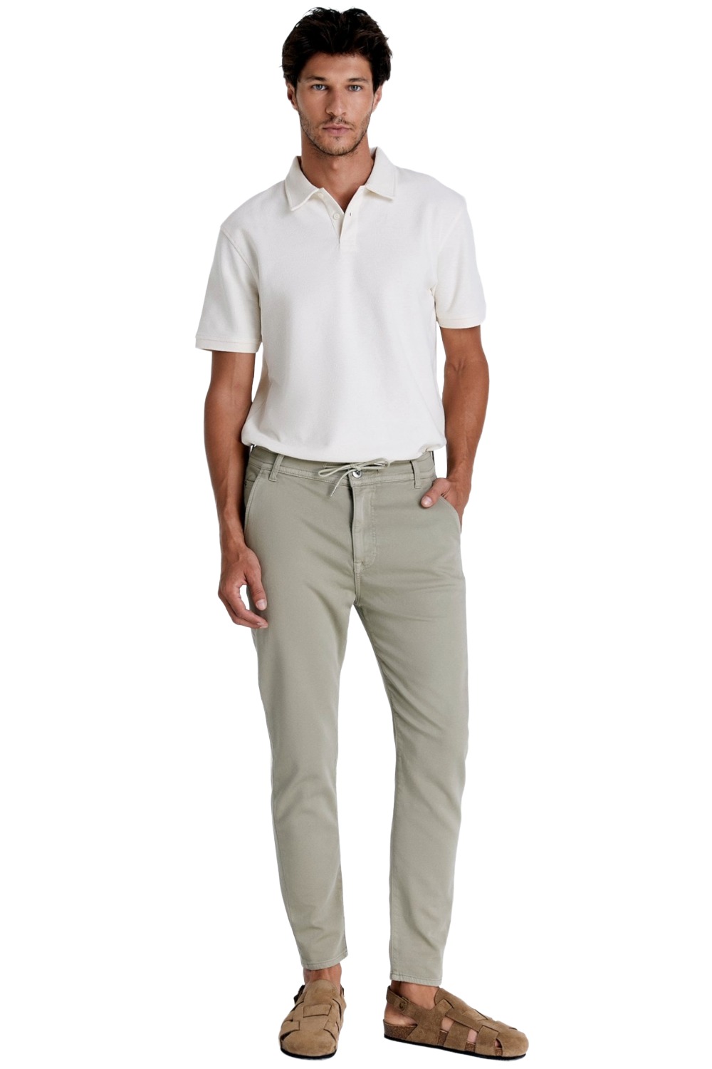 C.O.J. Felix Herren Jogg Chino Hose sage