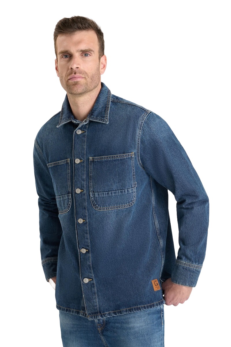 Herren Jeanshemd in coolem Style in blau von Le Temps des Cerises