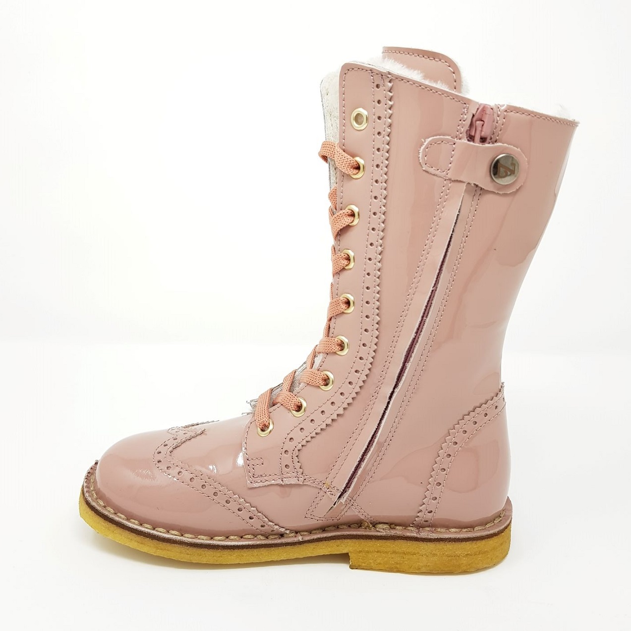 Zecchino d´Oro A06-660 Mädchen Lack Schnürstiefel Budapester