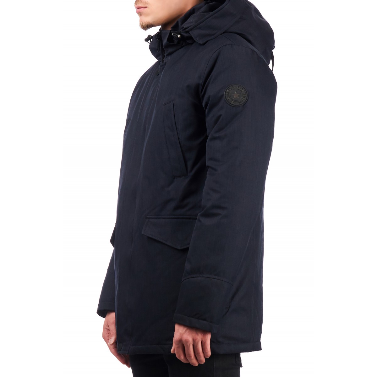 Airforce 2 Tone Slimfit Herren Parka - navy