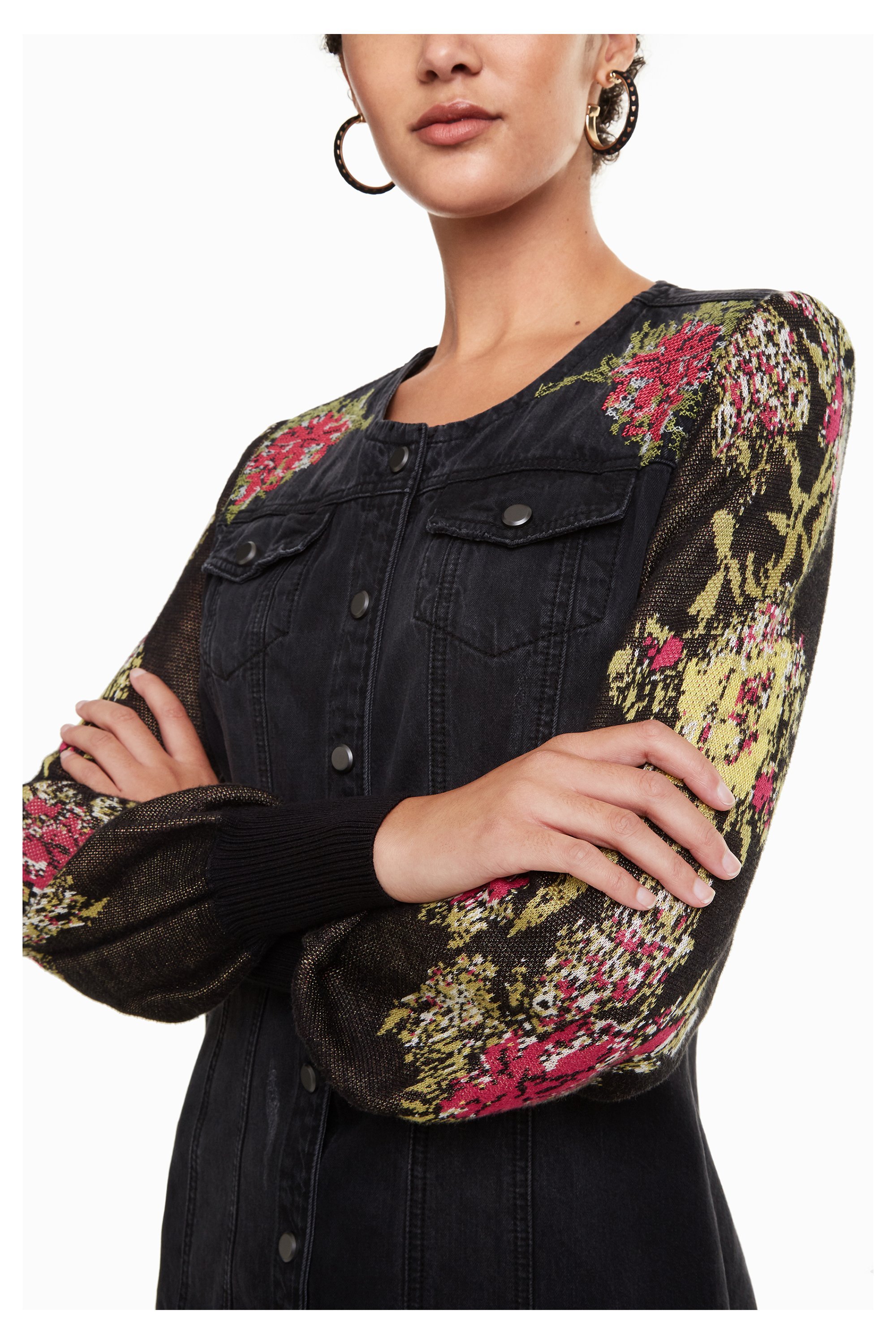 Desigual Roxanne Damen Jeans Kleid - schwarz