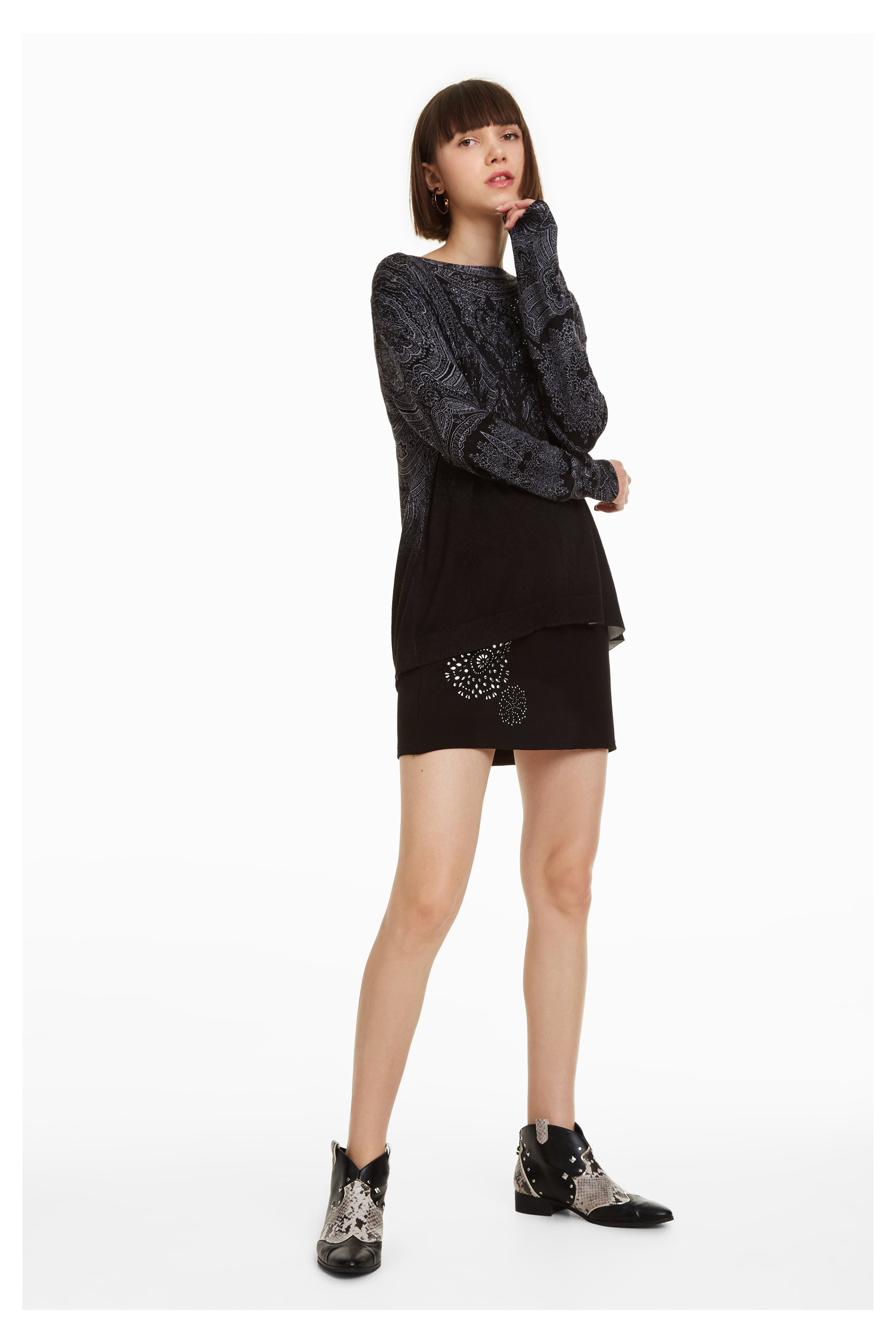Desigual Edimburgo Damen Feinstrickpullover