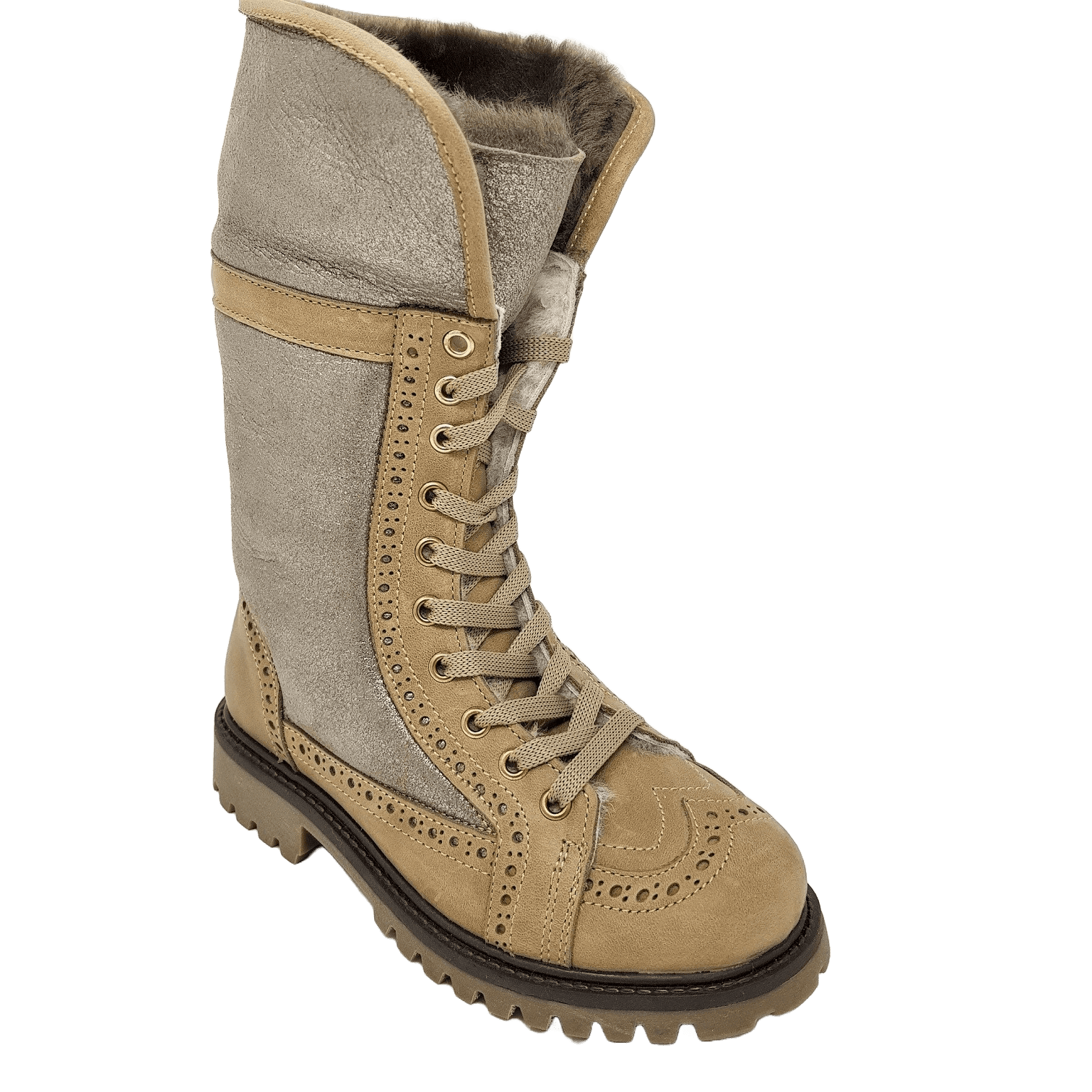 Zecchino d´Oro A24-2490 1088 Mädchen Lammfell Schnürstiefel