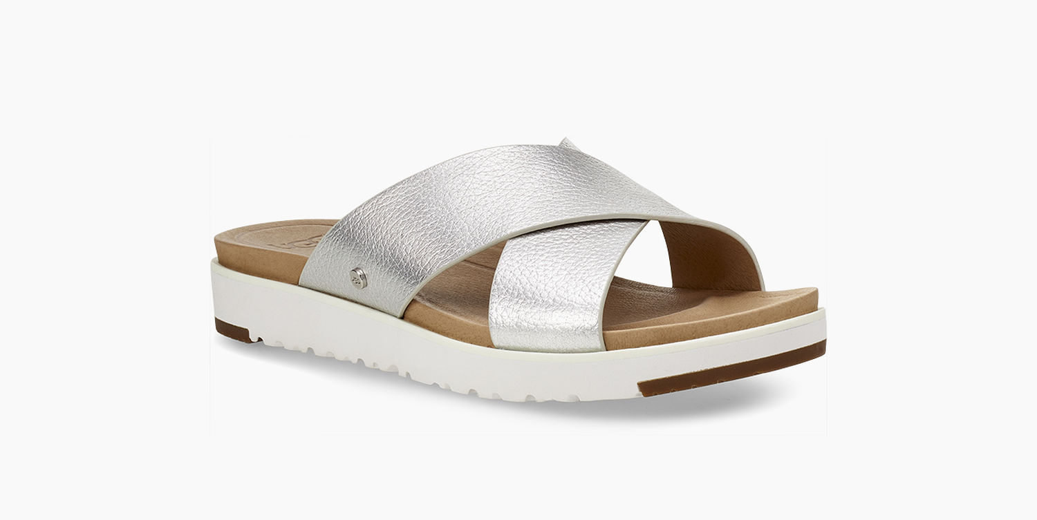 UGG Kari Metallic Damen Slipper Sandale