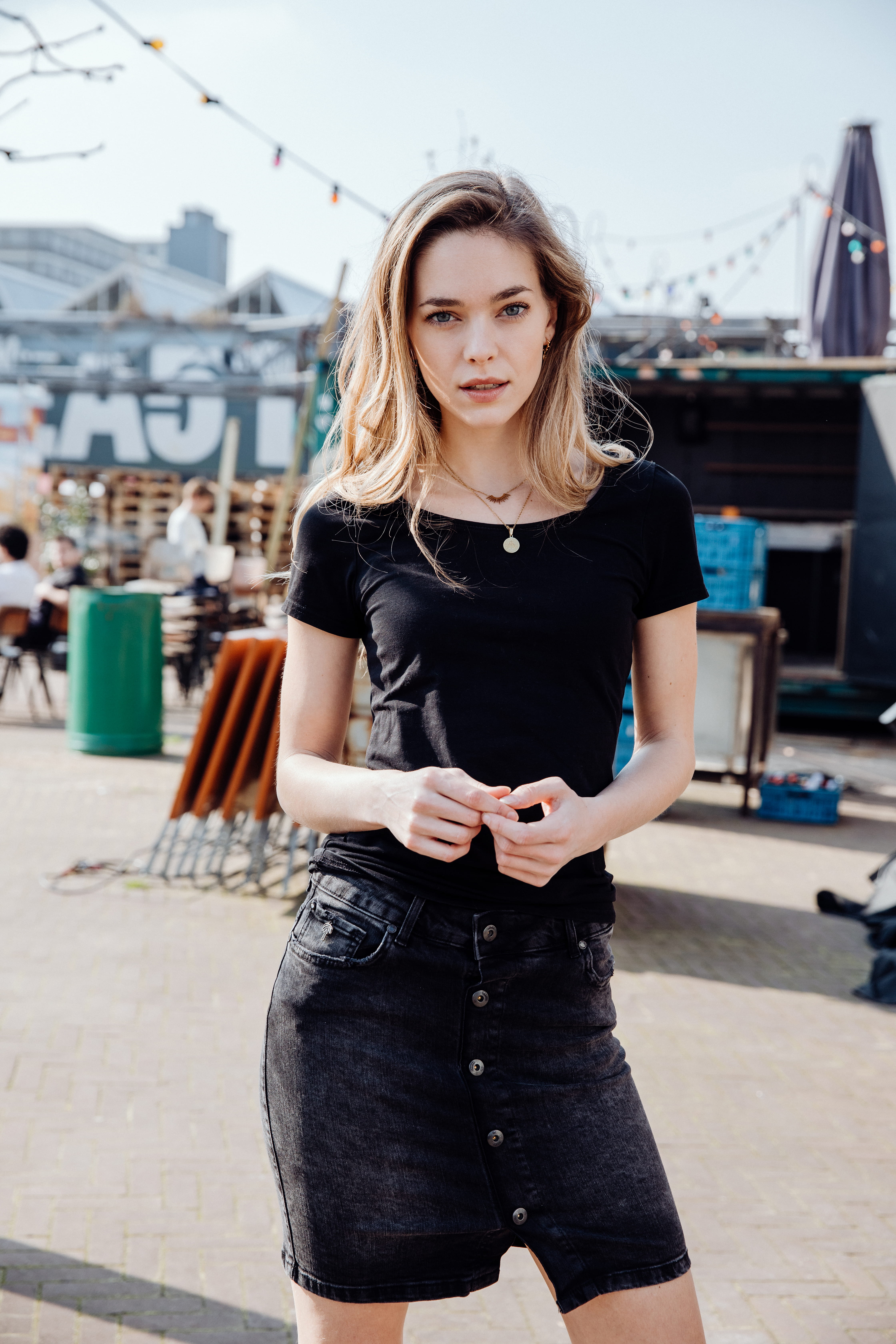 Zhrill Coleen Button W9213 W7338 Damen Jeansrock
