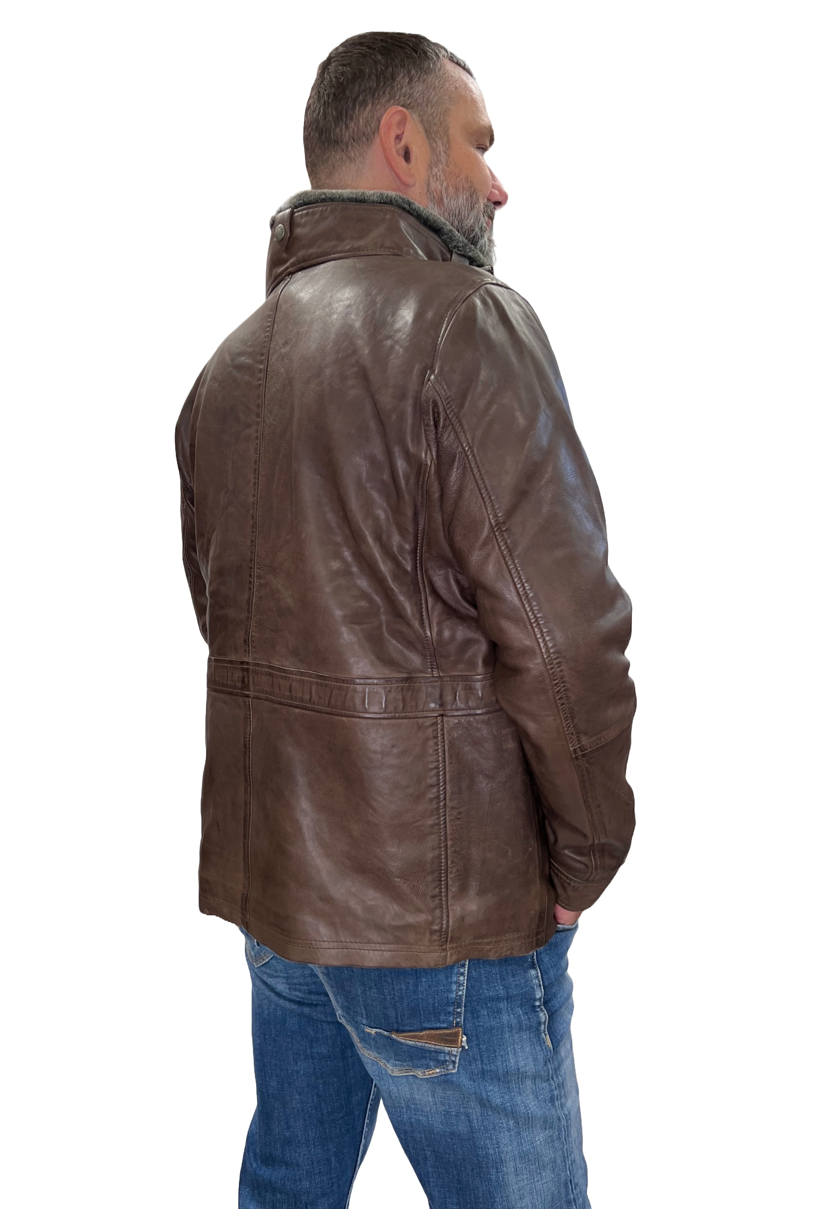Arqueonautas 612806 Herren Lederjacke